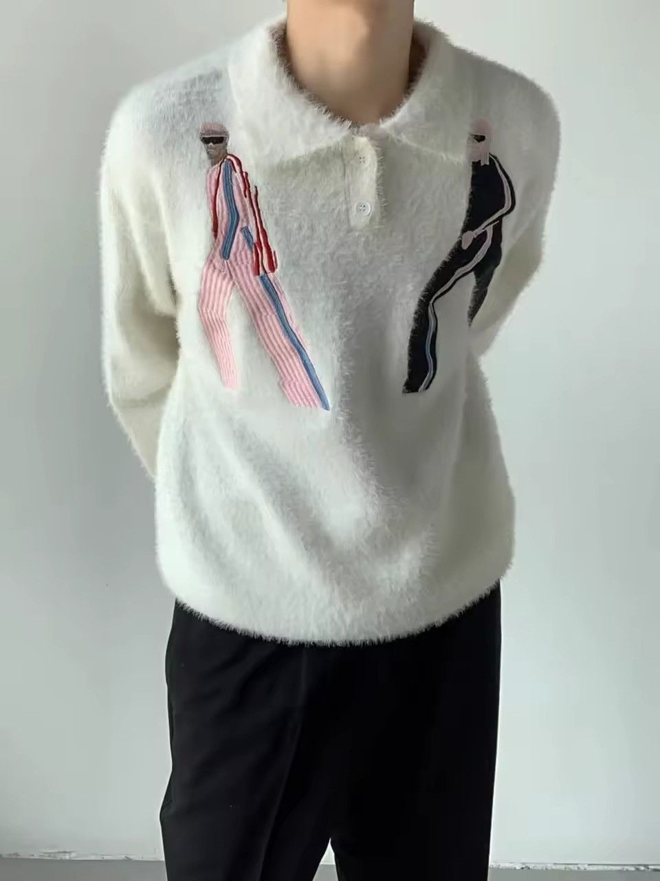 Other Design Fluffy y2k Retro Style Jumper Sweater Size US M / EU 48-50 / 2 - 1 Thumbnail