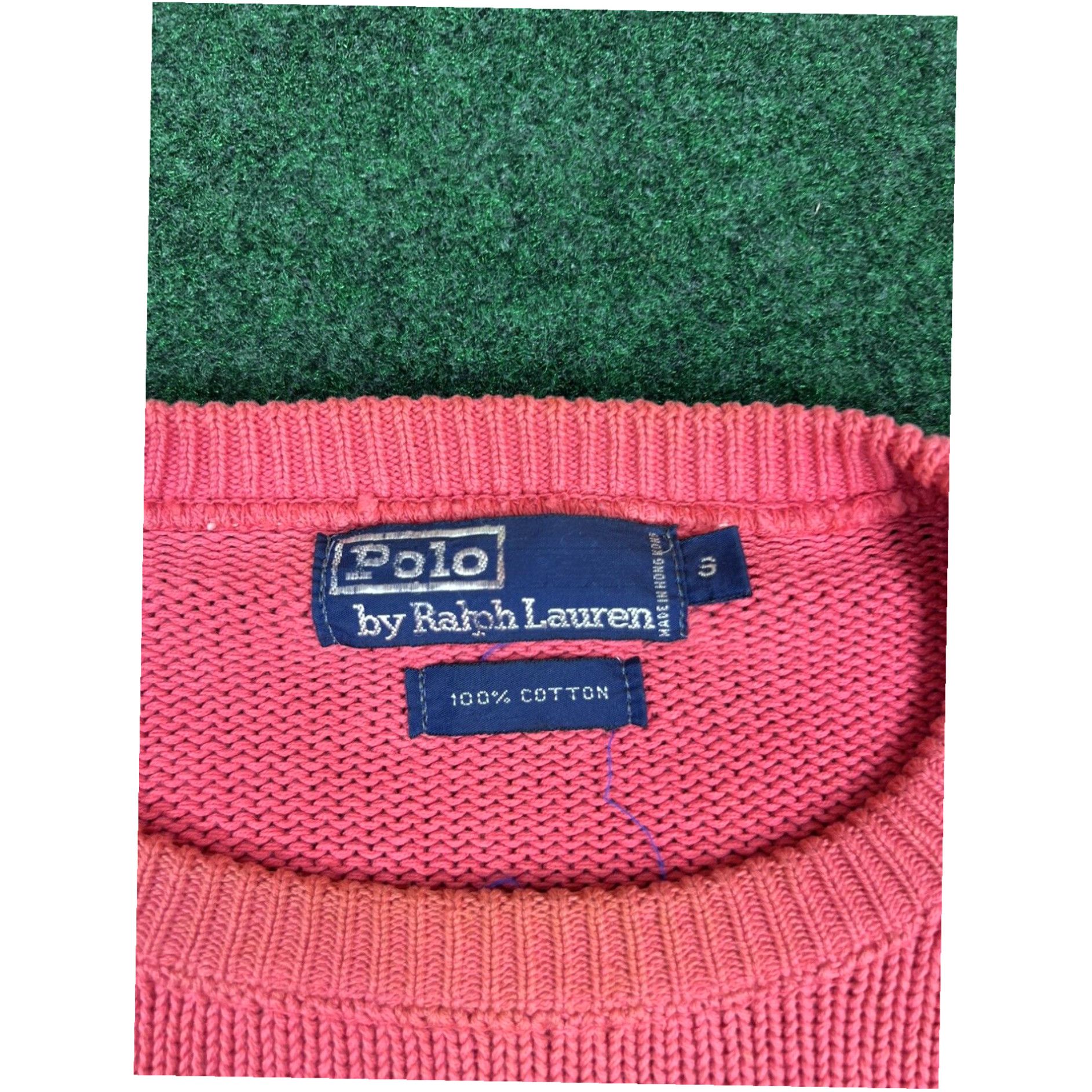 Polo Ralph Lauren Vintage 90s Polo Ralph Lauren Cookie Sweater Patch Embroidered Logo Pink Sz Smal Size US S / EU 44-46 / 1 - 7 Thumbnail