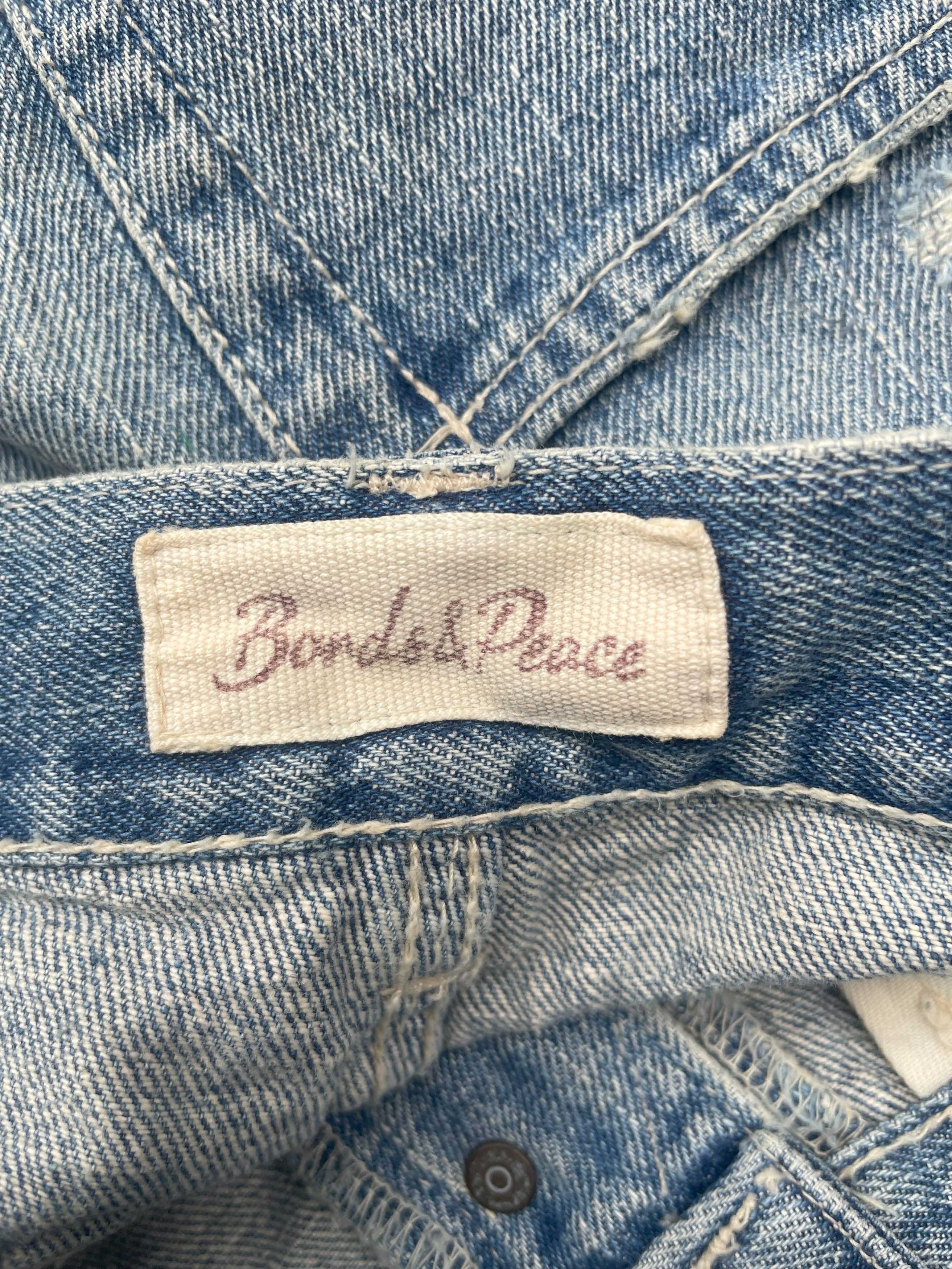 Japanese Brand Bonds& Peace Faded Distresed Jeans Size US 31 - 12 Thumbnail