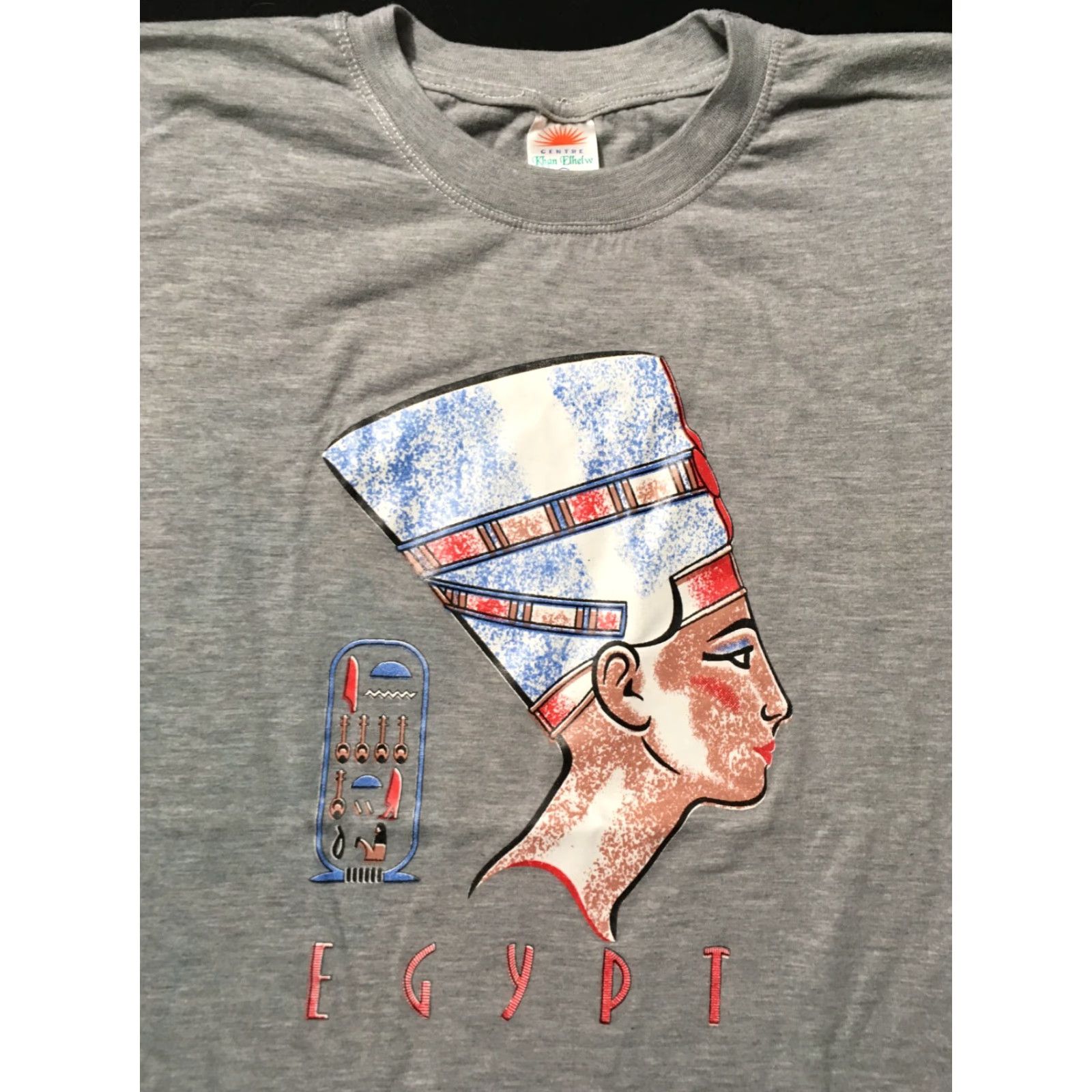 Vintage grey egypt pharaoh egyptian queen cleopatra T Shirt Mens 2XL Size US XXL / EU 58 / 5 - 2 Thumbnail
