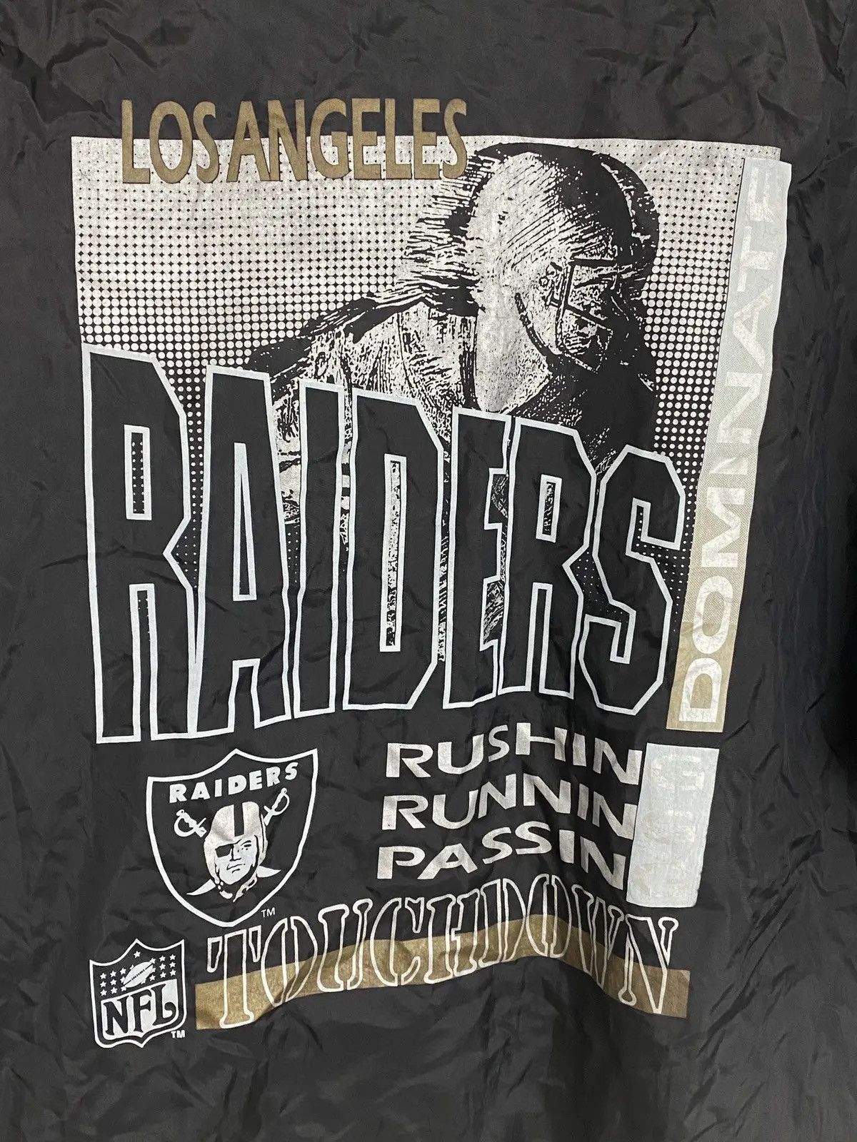 NFL 90s Vintage Los Angeles Raiders Lightweight Button Up Jacket Size US S / EU 44-46 / 1 - 5 Thumbnail