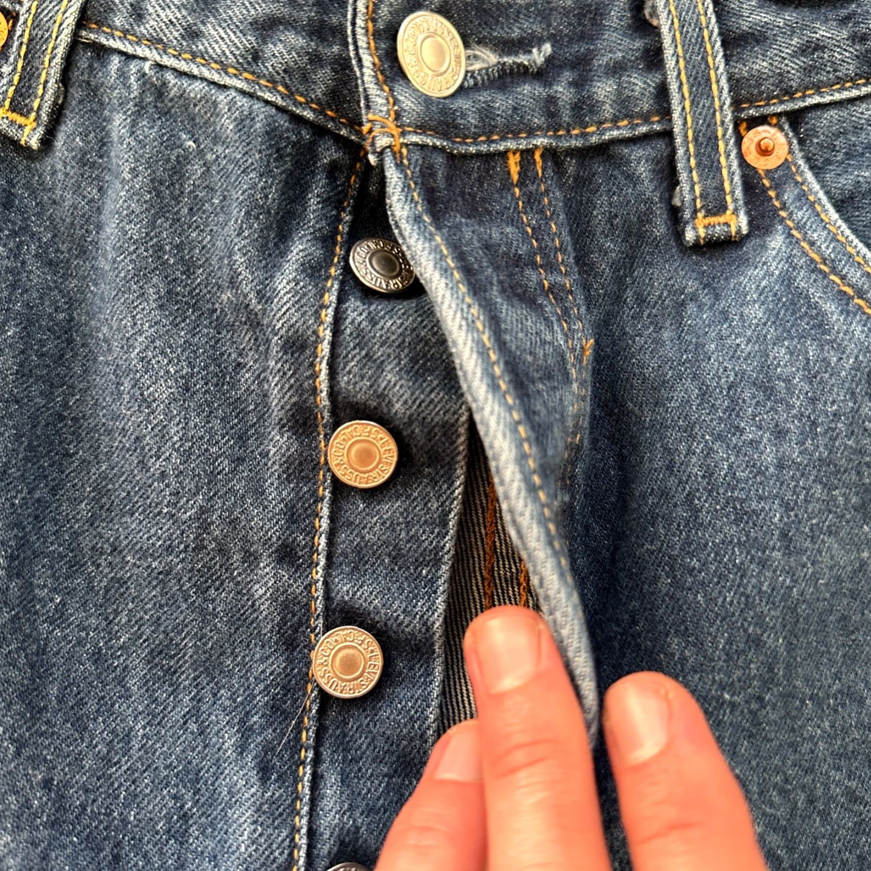 Levi's VINTAGE Levi's 501 XX Jeans Denim Straight 34x30 Button Fly 90s USA Men Size US 34 / EU 50 - 6 Thumbnail