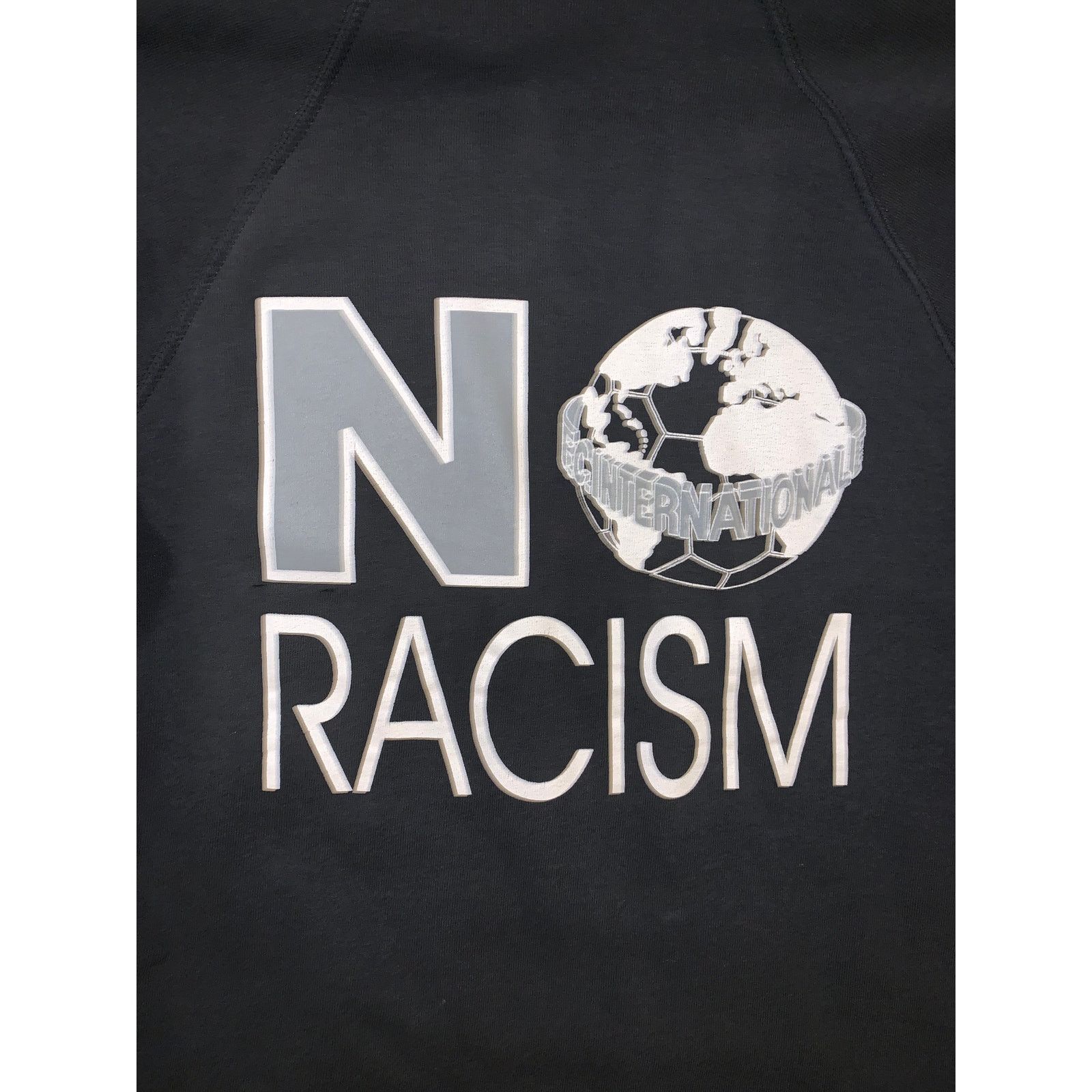 Fruit Of The Loom × Other × Vintage No Racism Hoodie Black XL Screen Stars FC Internationale Size US L / EU 52-54 / 3 - 4 Thumbnail