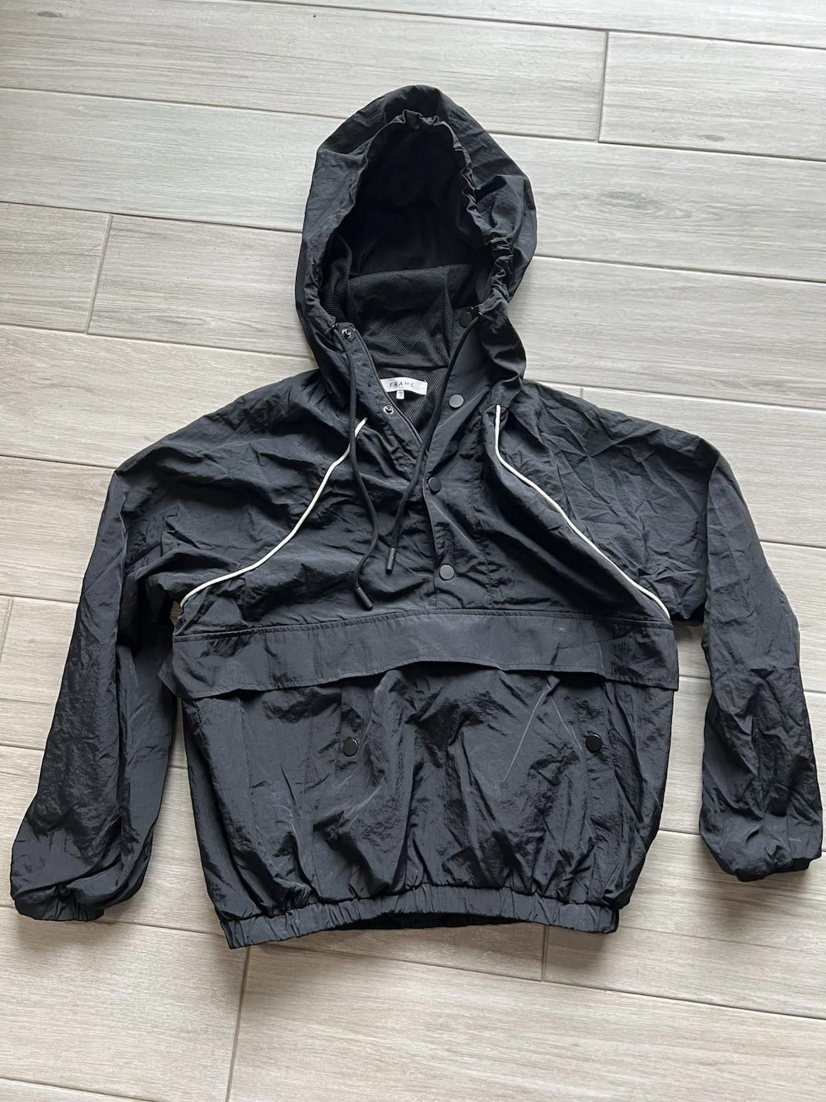 Frame Frame Unisex Hoodie Windbreaker Quarter Zip Snaps Jacket XS Size XS / US 0-2 / IT 36-38 - 1 Thumbnail