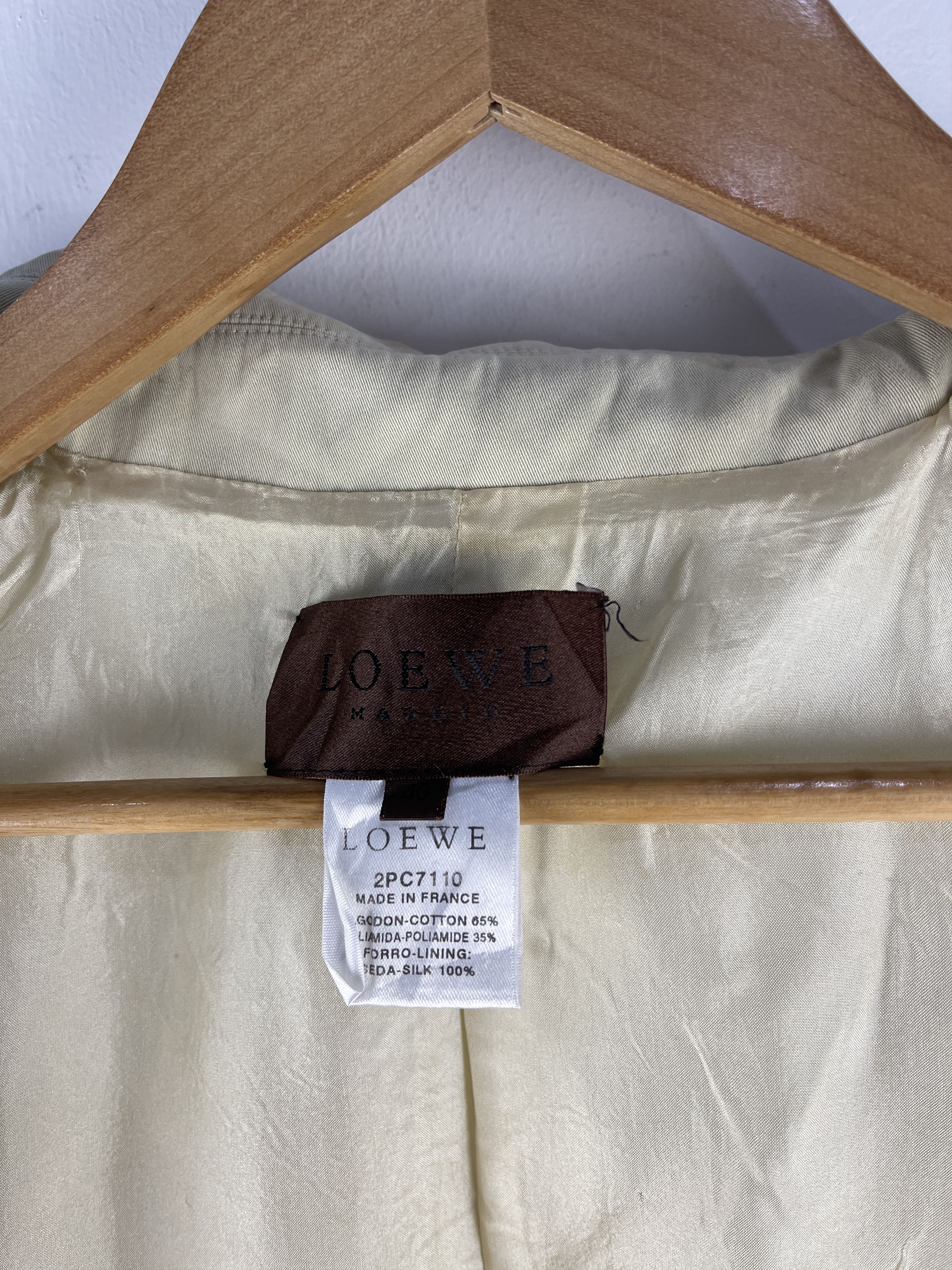 Loewe Vintage LOEWE Tailored Blazer Jacket Cotton Silk Lined Size US XS / EU 42 / 0 - 16 Thumbnail