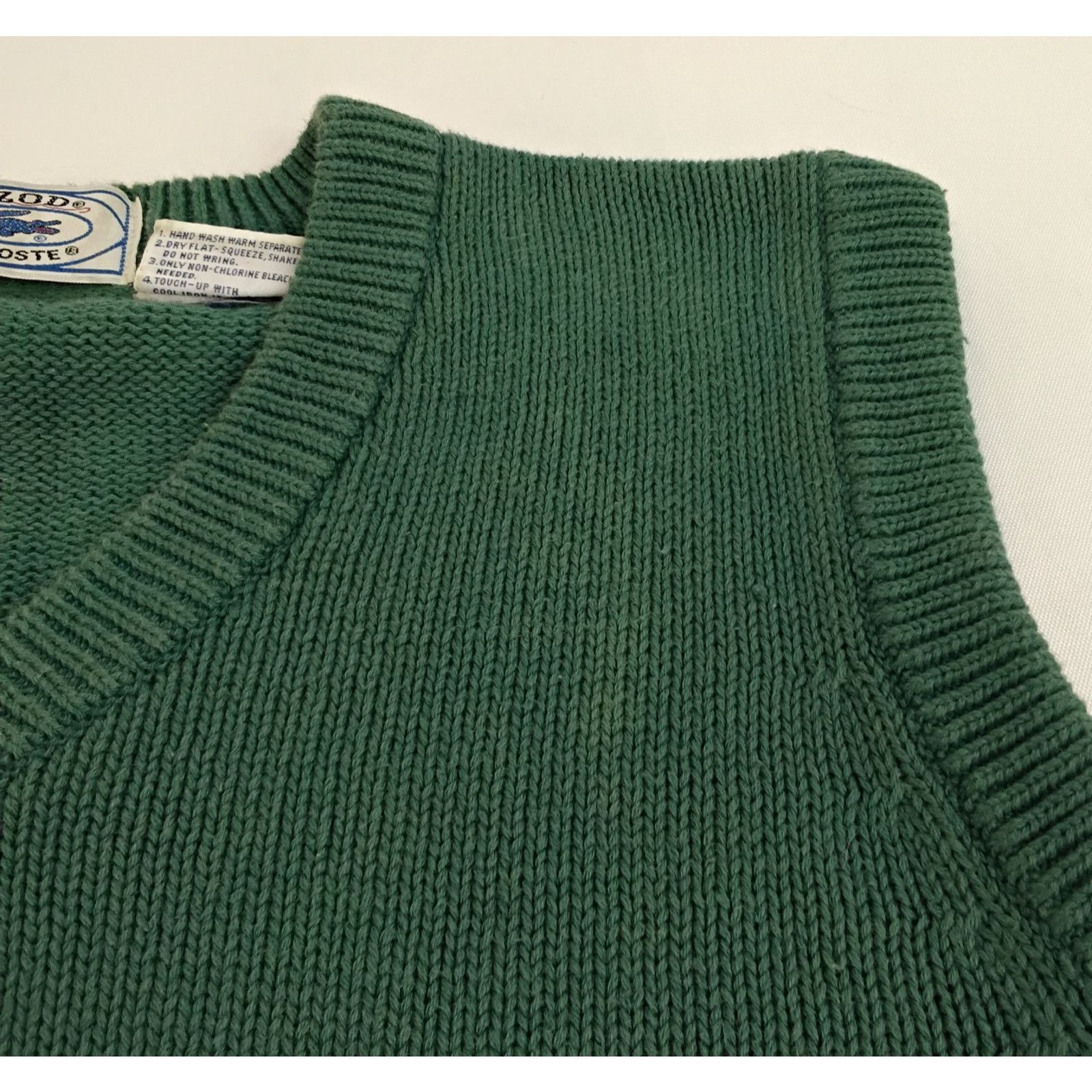 Izod Izod Lacoste Sweater Vest Women's S Green Cotton VTG 80's Size S / US 4 / IT 40 - 7 Thumbnail