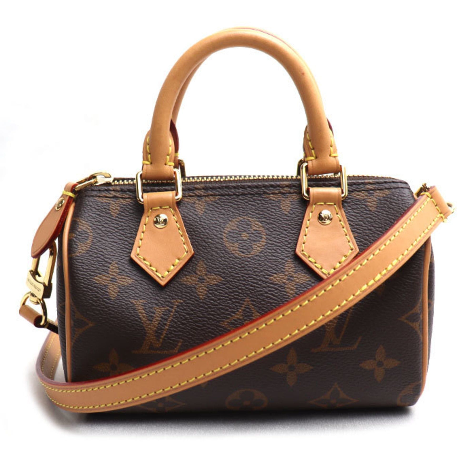 Louis Vuitton Louis Vuitton Nano Speedy 2-Way Shoulder Bag Brown M81085 Women's Size ONE SIZE - 1 Thumbnail
