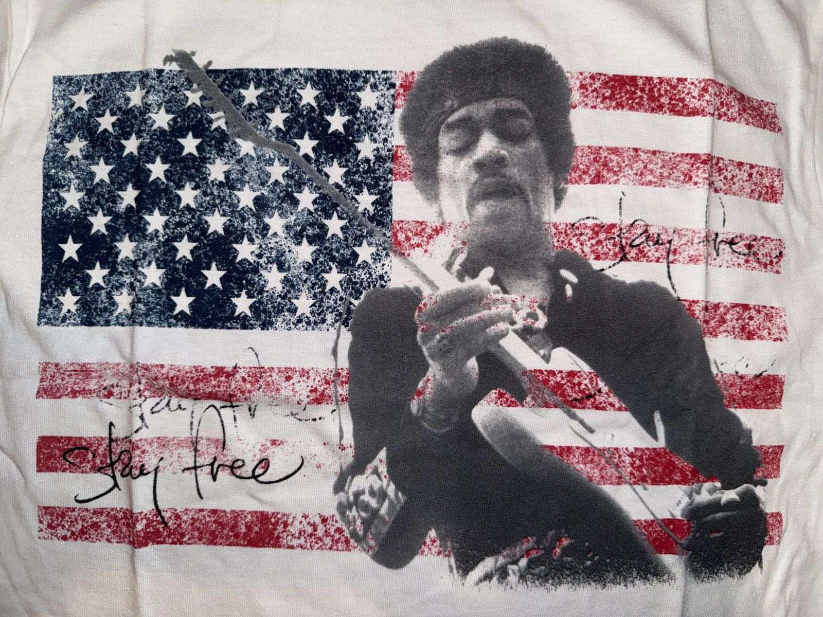 Jimi Hendrix Jimi Hendrix “stay free” s/s tshirt, NEW small Band Tee flag Size US S / EU 44-46 / 1 - 2 Thumbnail