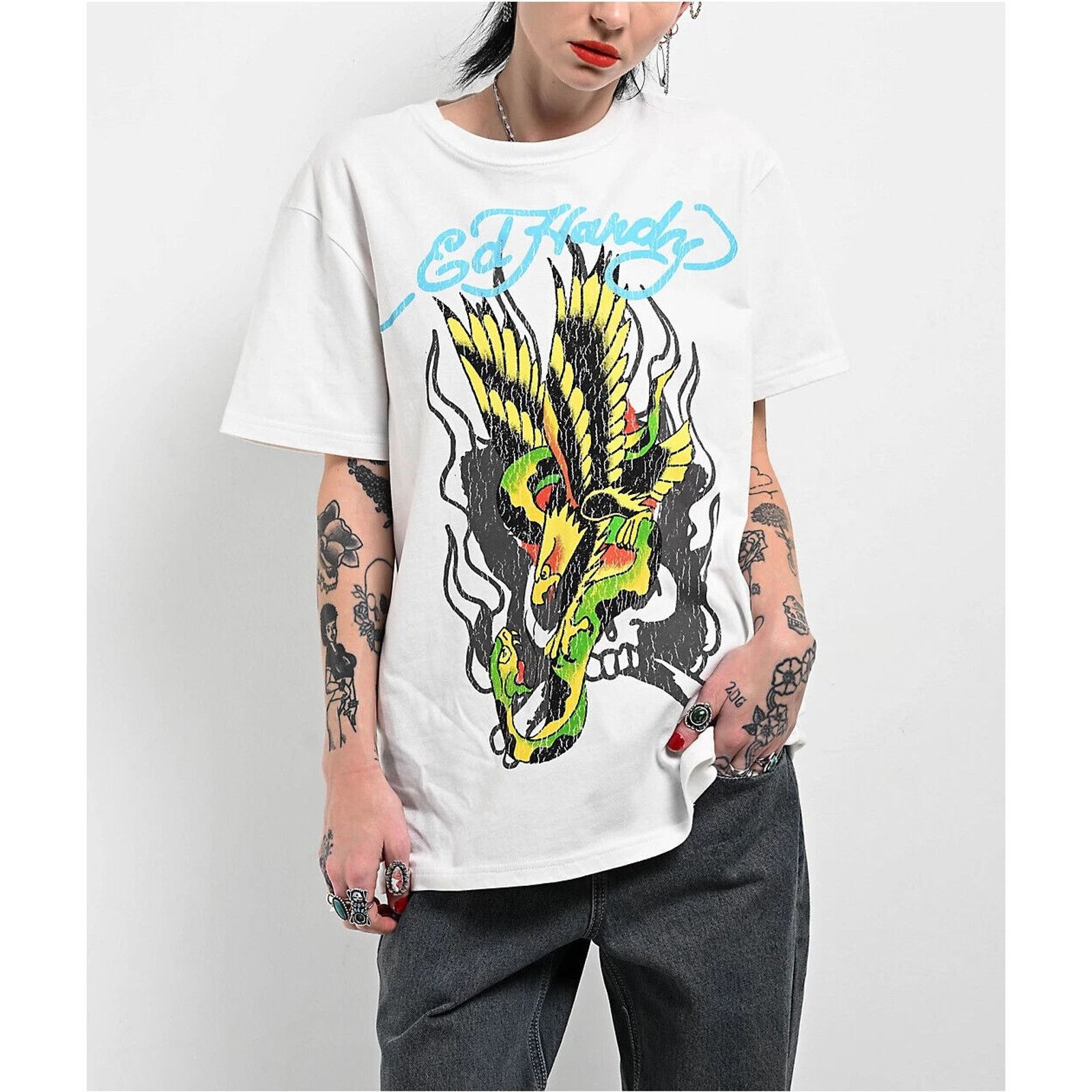 Ed Hardy Ed Hardy Men's T-Shirt Eagle Snake Boxy Relaxed Fit Tee Size US S / EU 44-46 / 1 - 3 Thumbnail