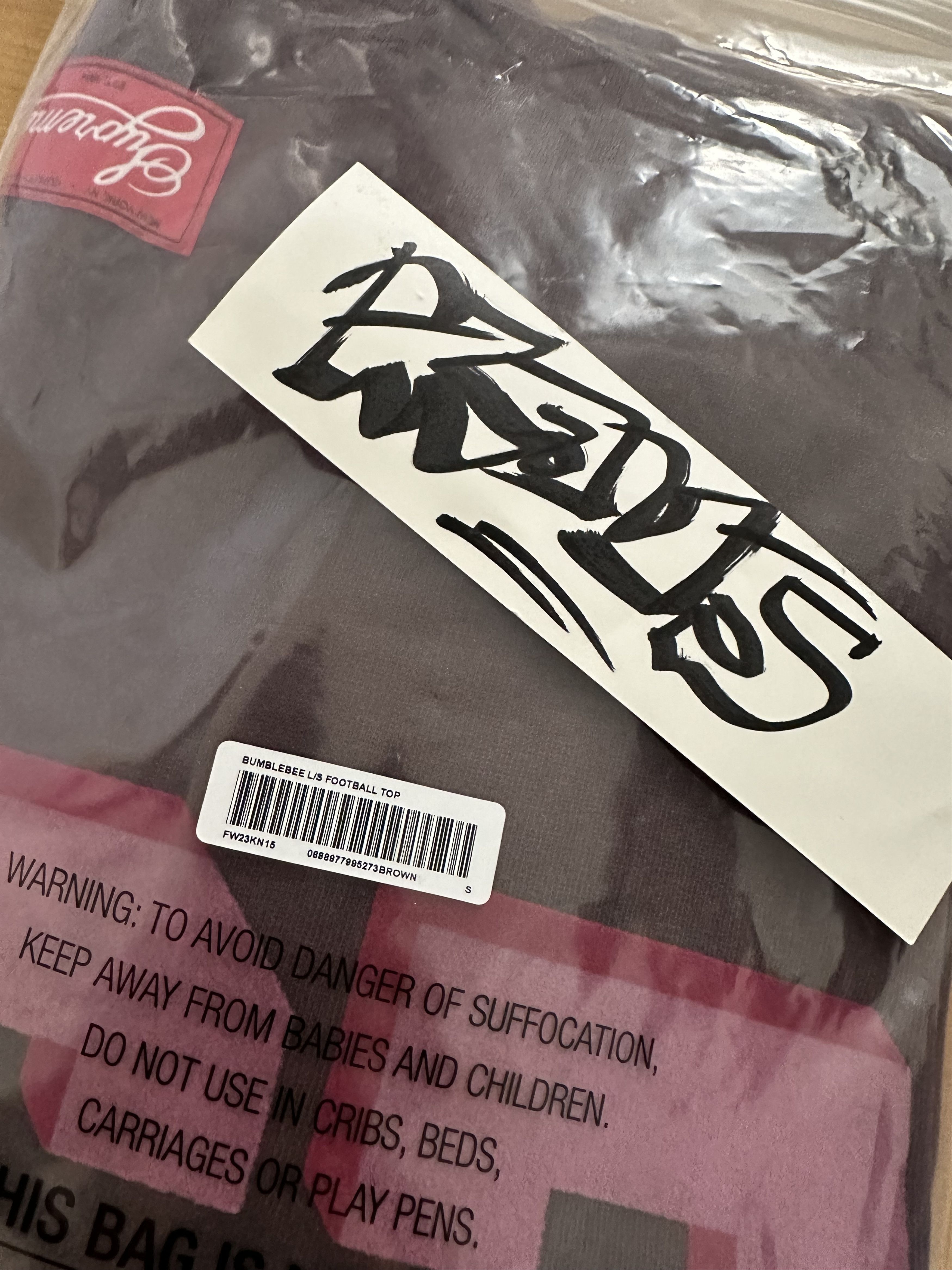 Supreme Bumblebee L/S Football Top, SIZE: US M