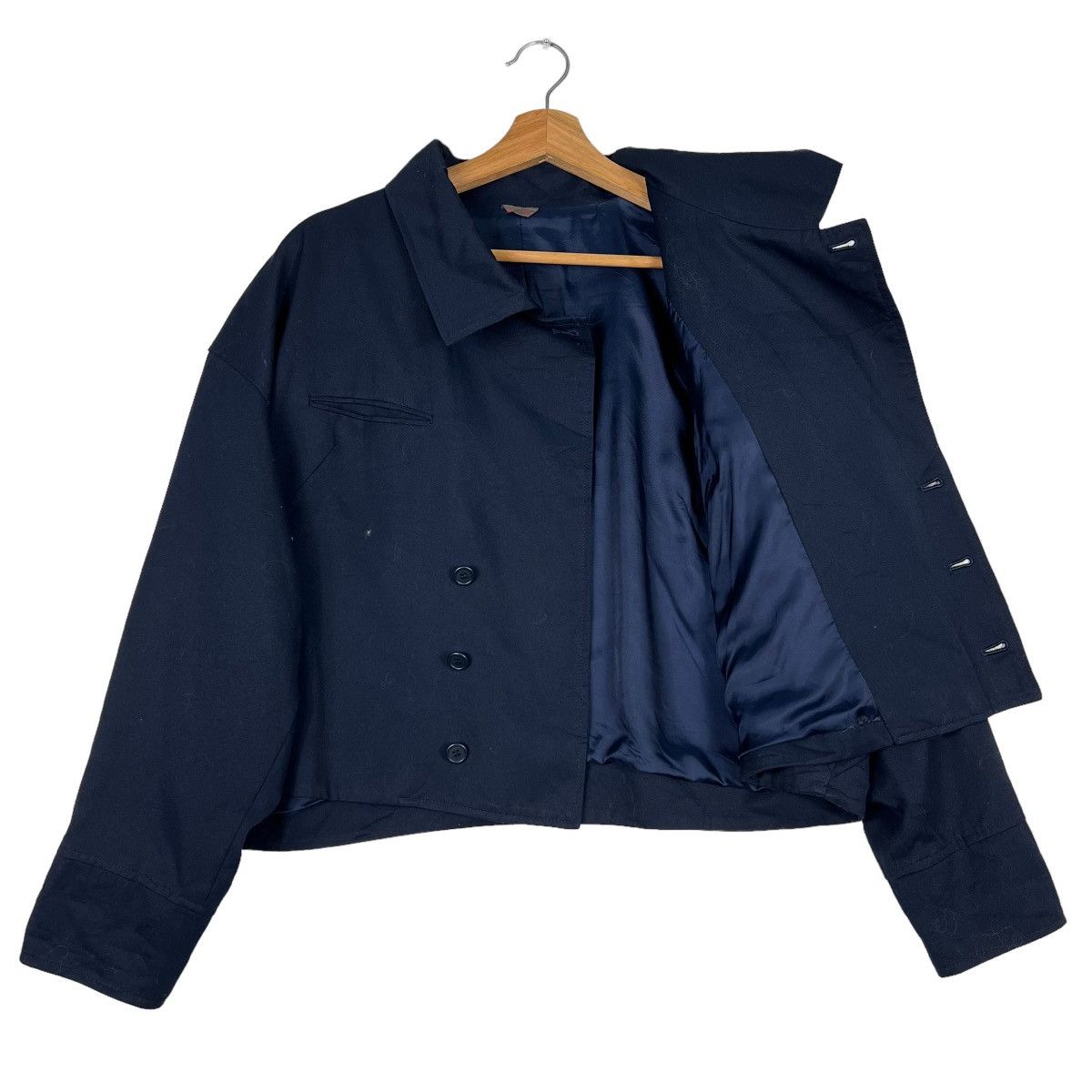 Issey Miyake 🔥 VINTAGE ISSEY MIYAKE TRAFFIC NEWS CUT OFF CROPPED JACKET Size US M / EU 48-50 / 2 - 9 Thumbnail