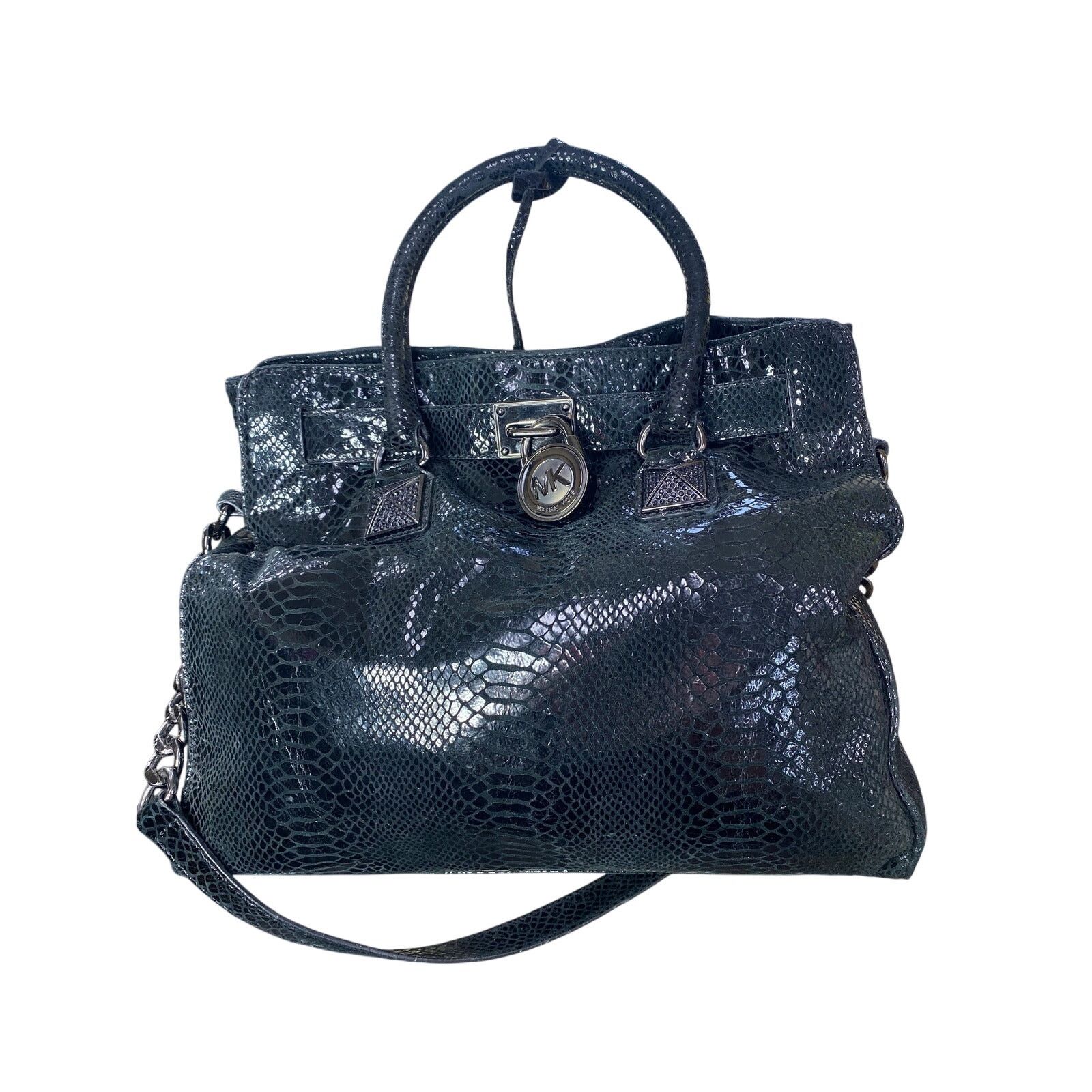 Michael Kors snakeskin print embossed handbag