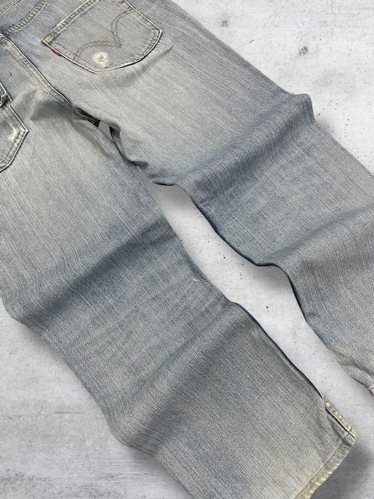 Levi's Vintage Clothing VINTAGE 533 LEVIS USA 90S DESIGNER OLD RIPPED BLUEWASH DENIM Size US 35 - 11 Thumbnail