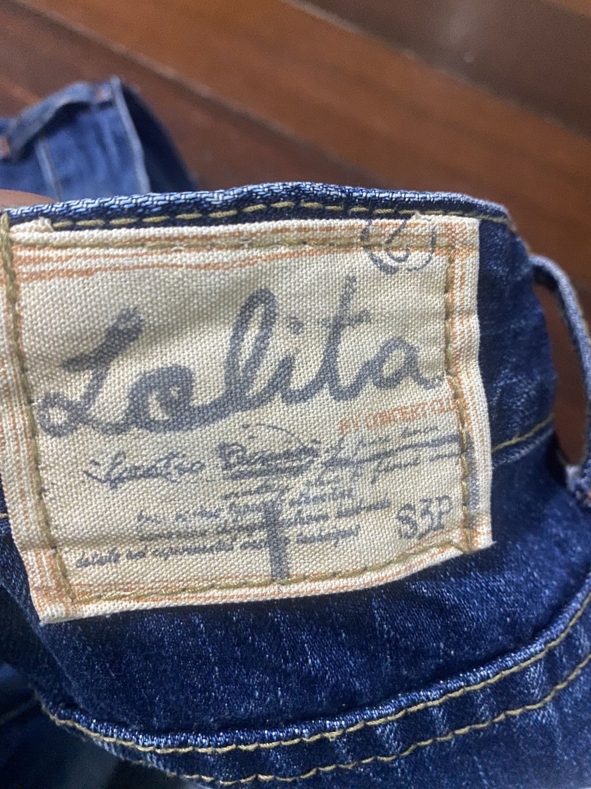 If Six Was Nine Rare LOLITA BY CONCEPT CLUB BY EXOTIC DENIM BUCKLE PANTS Size US 35 - 9 Thumbnail