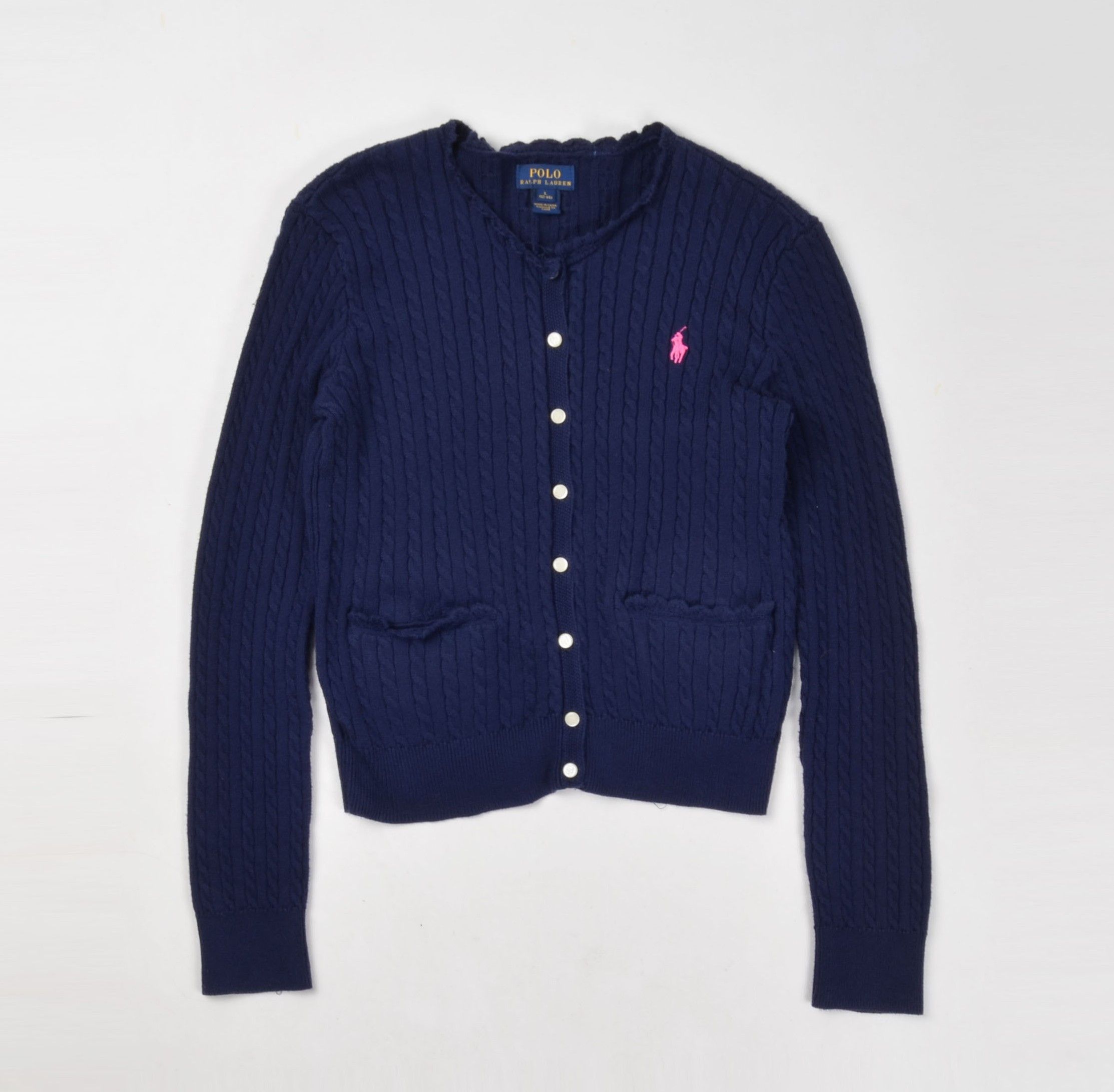 Ralph Lauren Polo Ralph Lauren Coquette Babydoll Cable Knit Cardigan Size XS / US 0-2 / IT 36-38 - 4 Thumbnail
