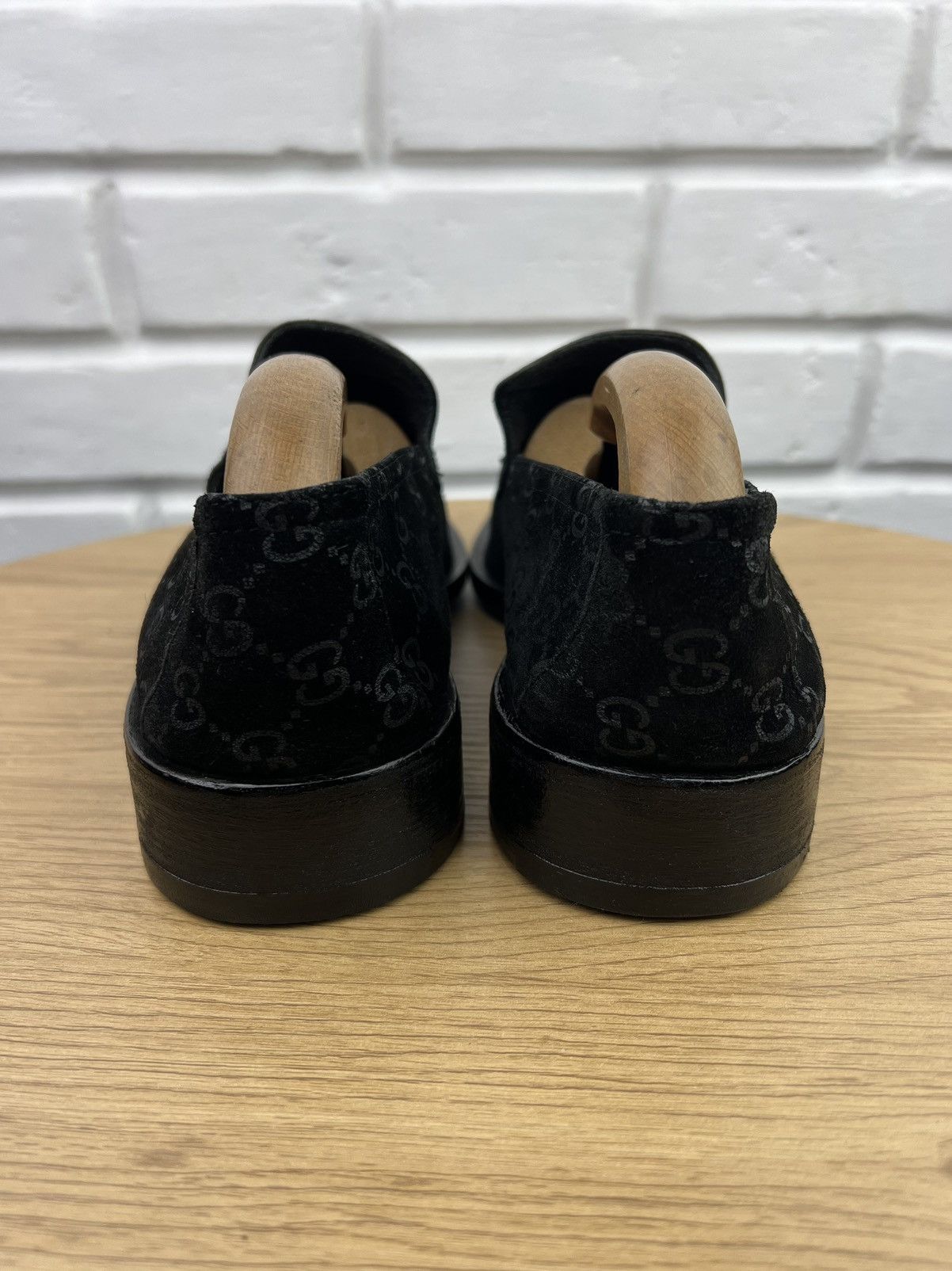 Gucci GUCCI Loafers Suede Shoes GG Monogram Canvas Black Men’s Size US 8 / EU 41 - 10 Thumbnail