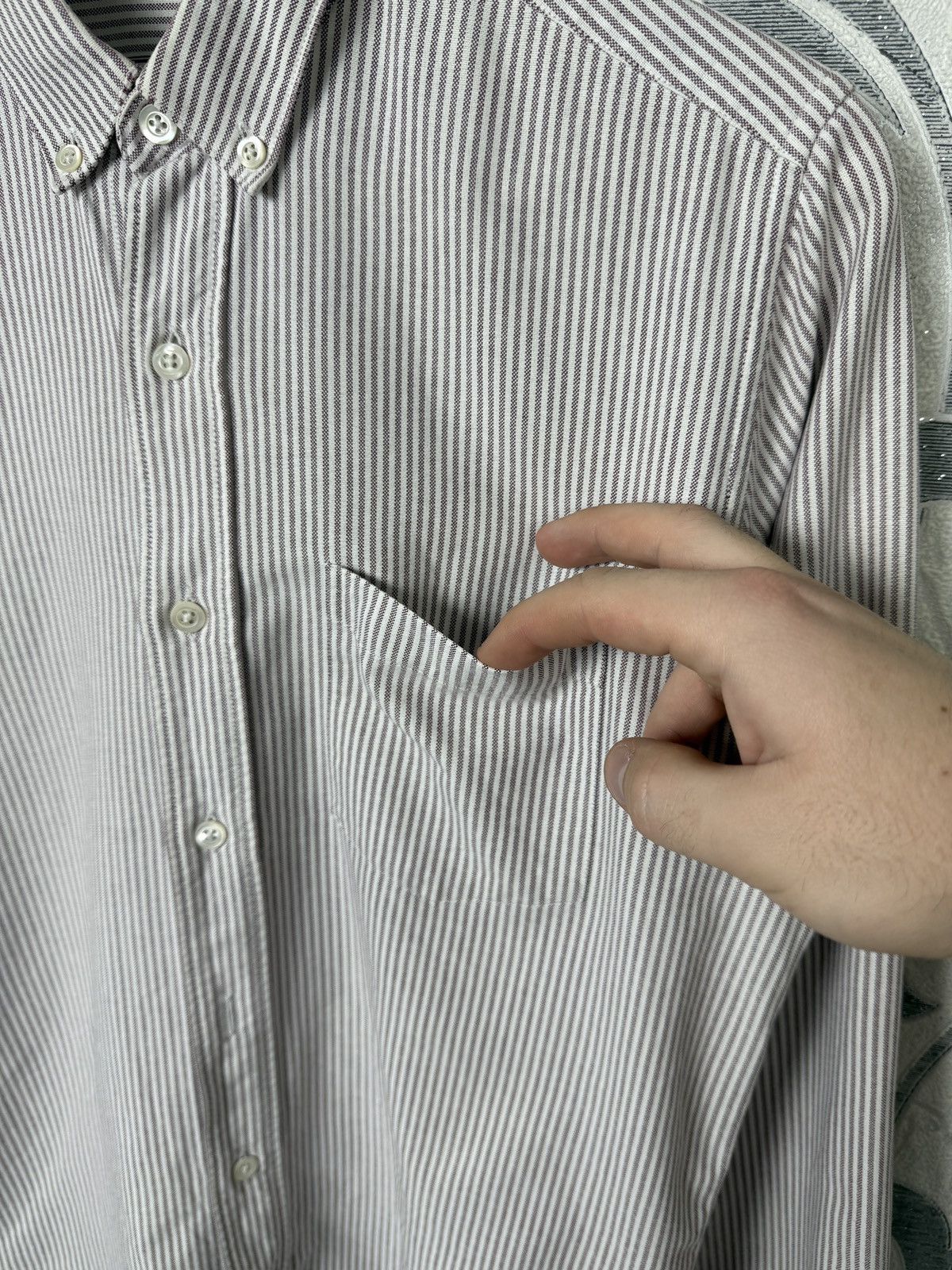AMI AMI Alexandre Mattiussi Striped Button Up Longsleeve Shirt Size US S / EU 44-46 / 1 - 10 Thumbnail