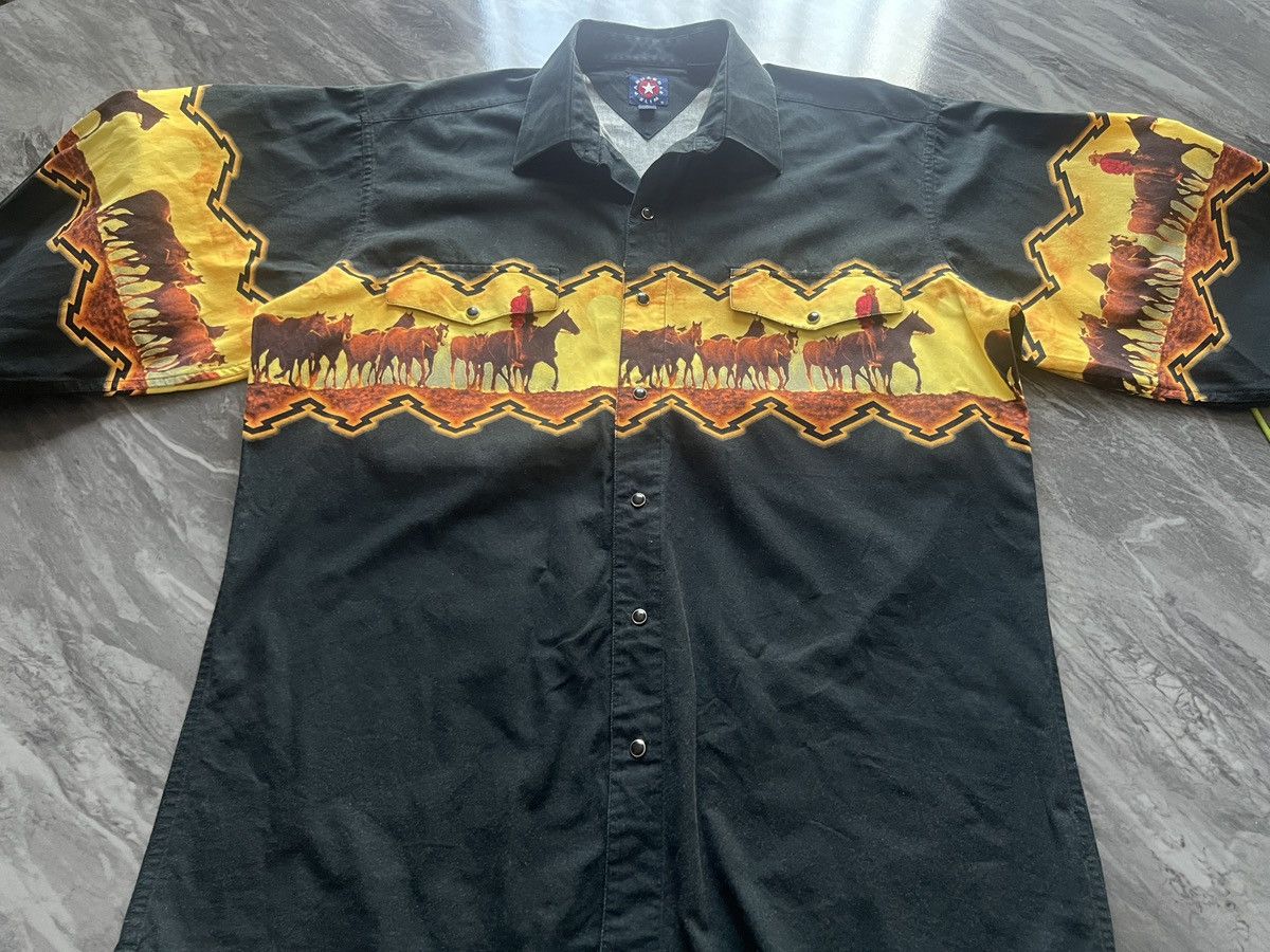 Panhandle Slim Pan Handle Slim : Western Cross Printed Black Pearl Button Size US L / EU 52-54 / 3 - 3 Thumbnail