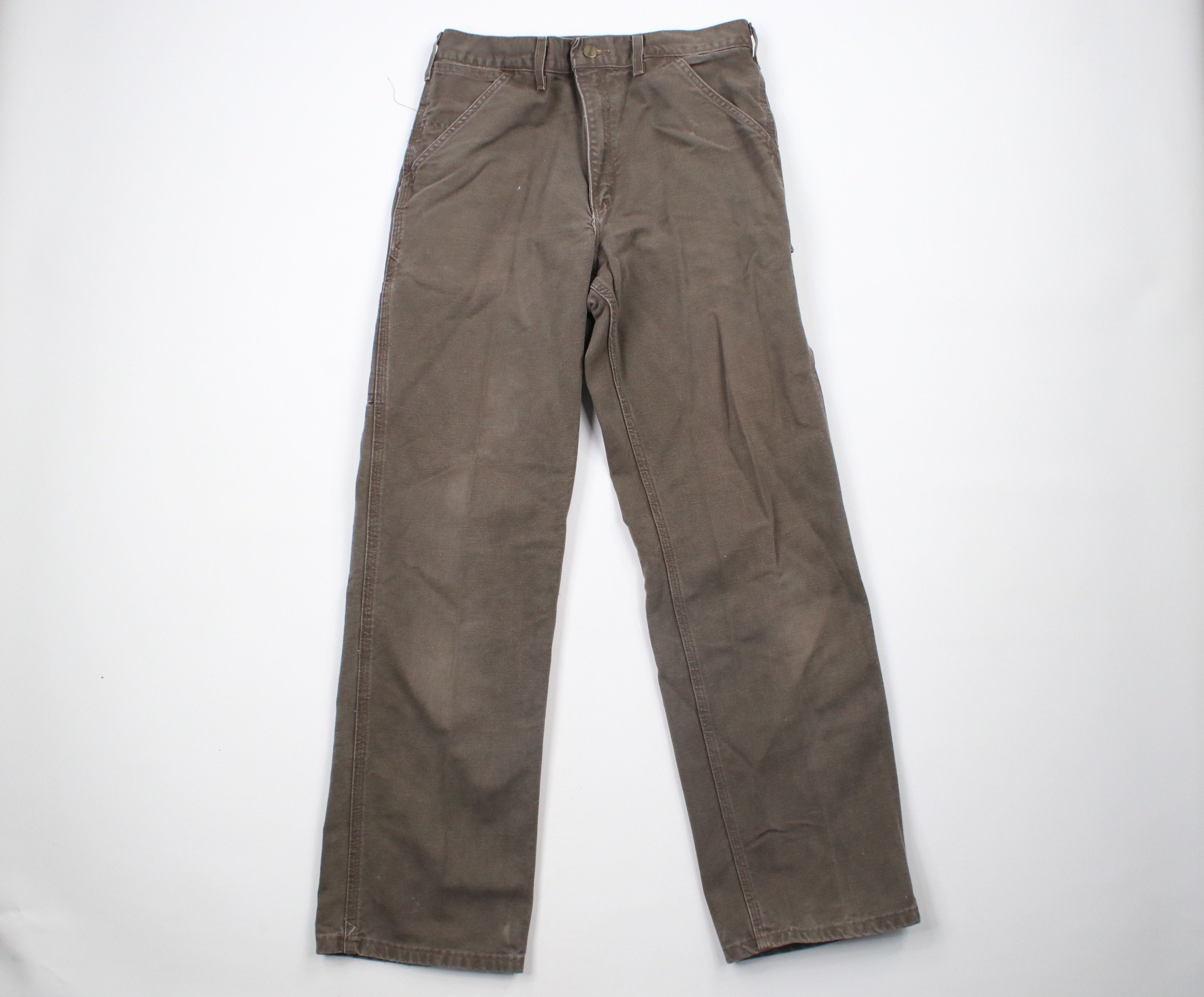 Carhartt × Vintage Vintage Carhartt Loose Fit Washed Duck Pants Timber Brown Size US 32 / EU 48 - 1 Thumbnail
