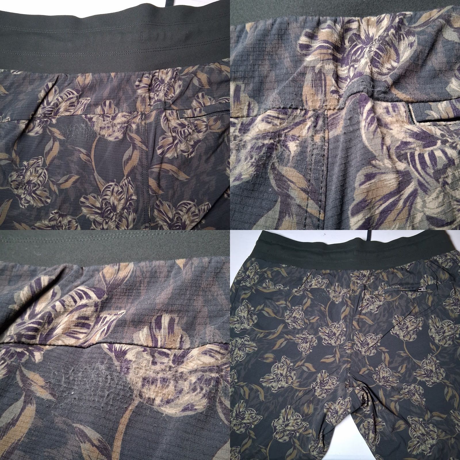 Athleta Athleta Jogger Pants Green Purple Floral Rip Stop Trekkie North 18 Women Size 40" / US 18 - 9 Thumbnail