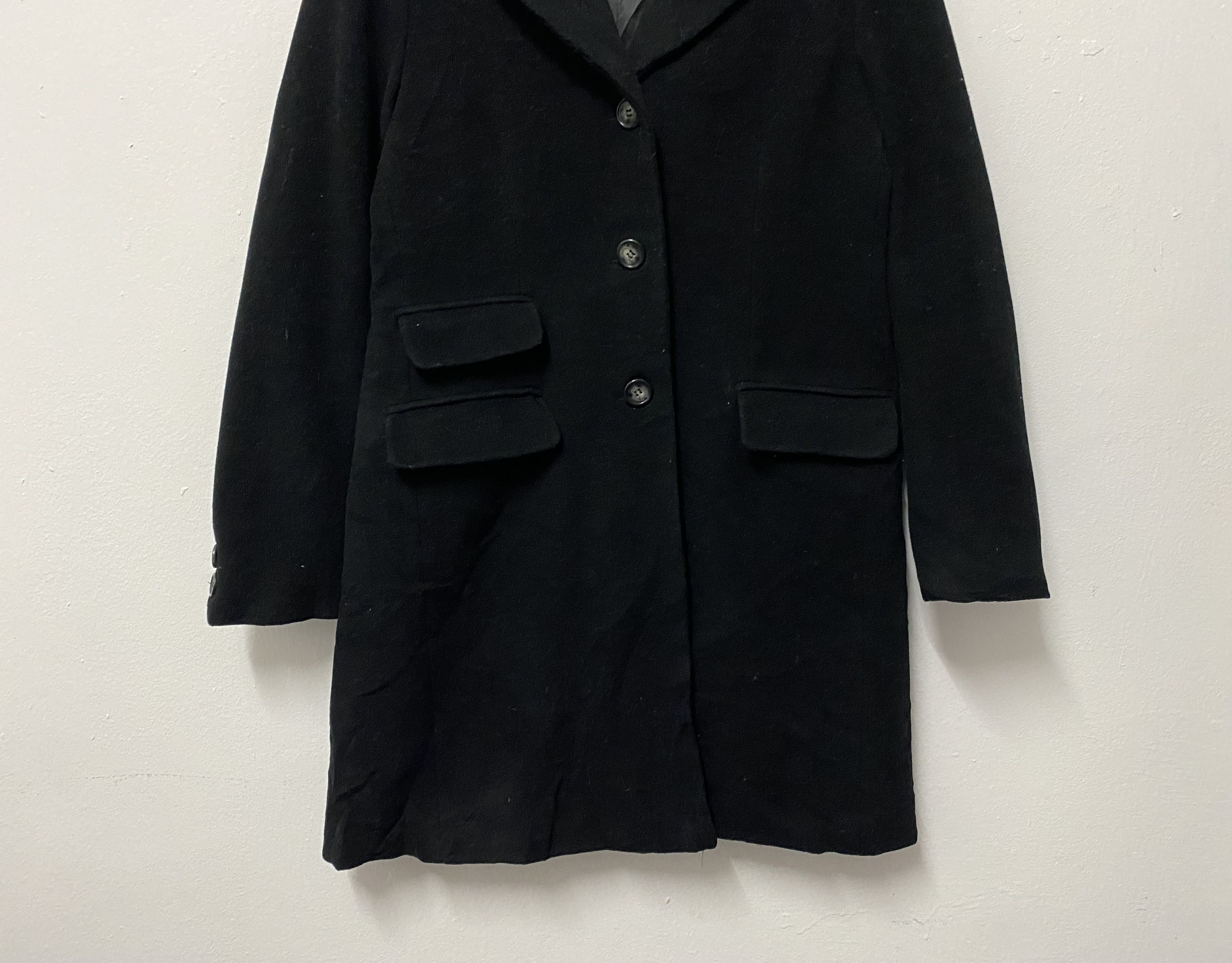 Vintage VTG Made In Italy Luxury Wool Cashmere Black Overcoat M Size M / US 6-8 / IT 42-44 - 4 Thumbnail