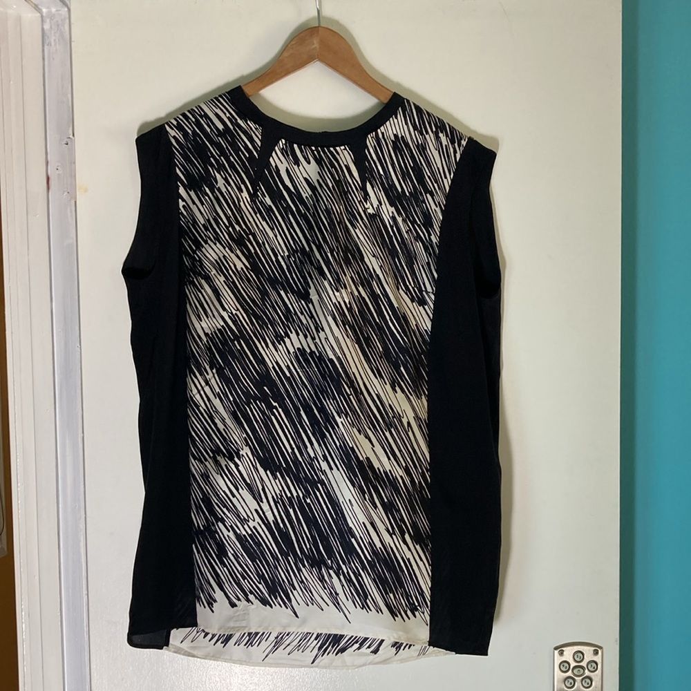 Sportmax Max Mara Sportmax Women’s Size 10 Black White Scribble Print Size L / US 10 / IT 46 - 6 Thumbnail