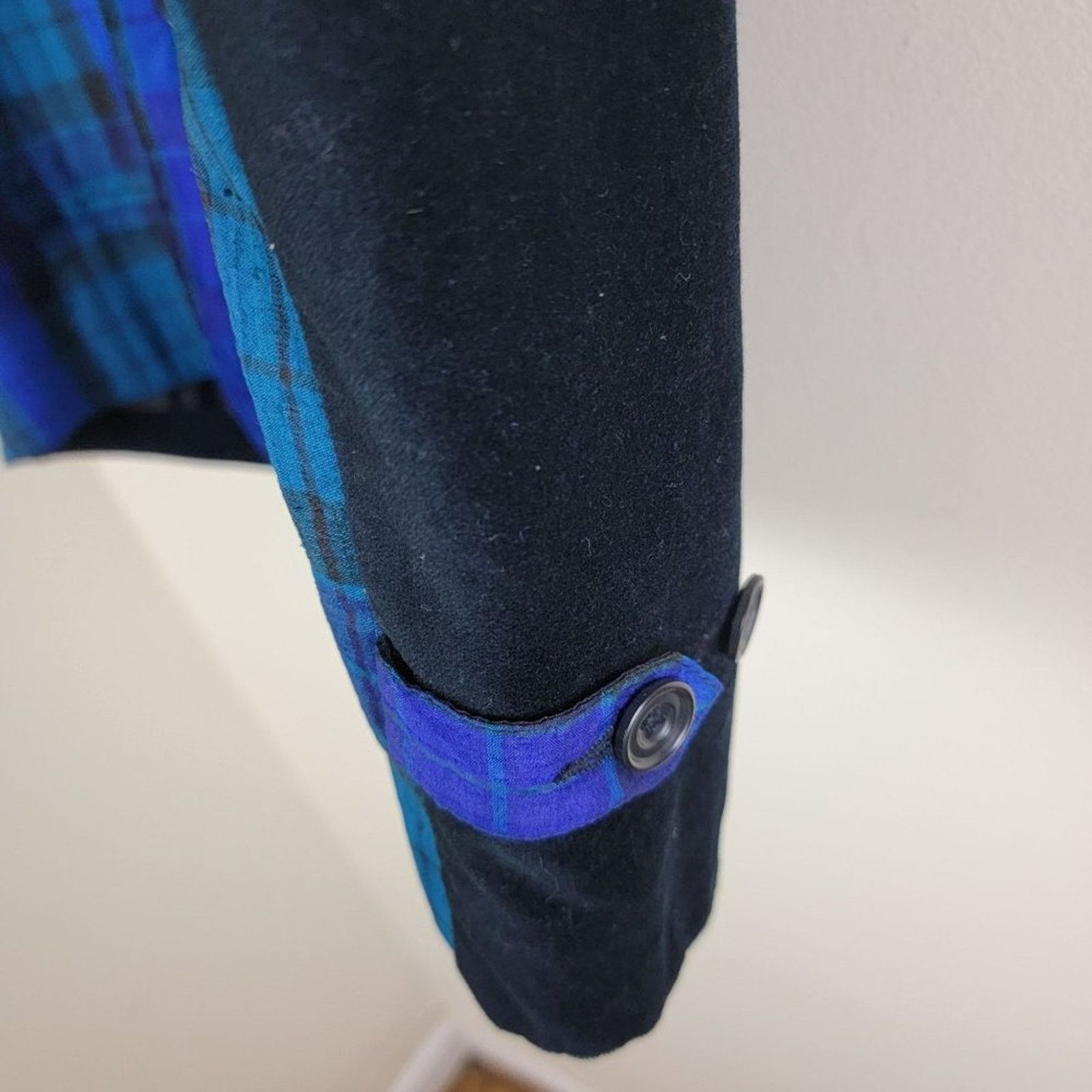 Vintage Le Collezioni Structure Plaid Silk Vest size L Blue Italy Size 40R - 6 Thumbnail
