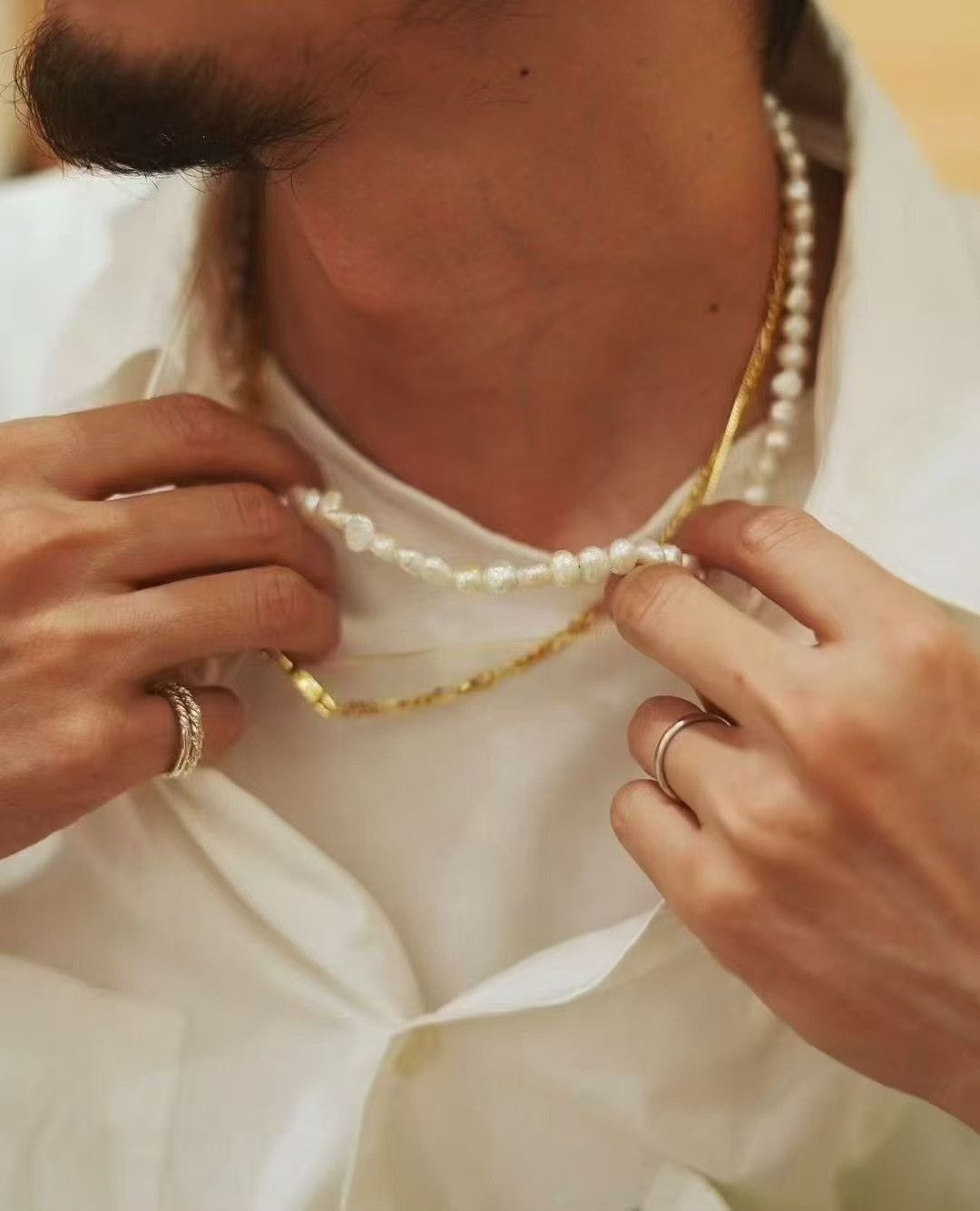 Other Cootie Distortion Men's Pearl Necklace Size ONE SIZE - 1 Thumbnail