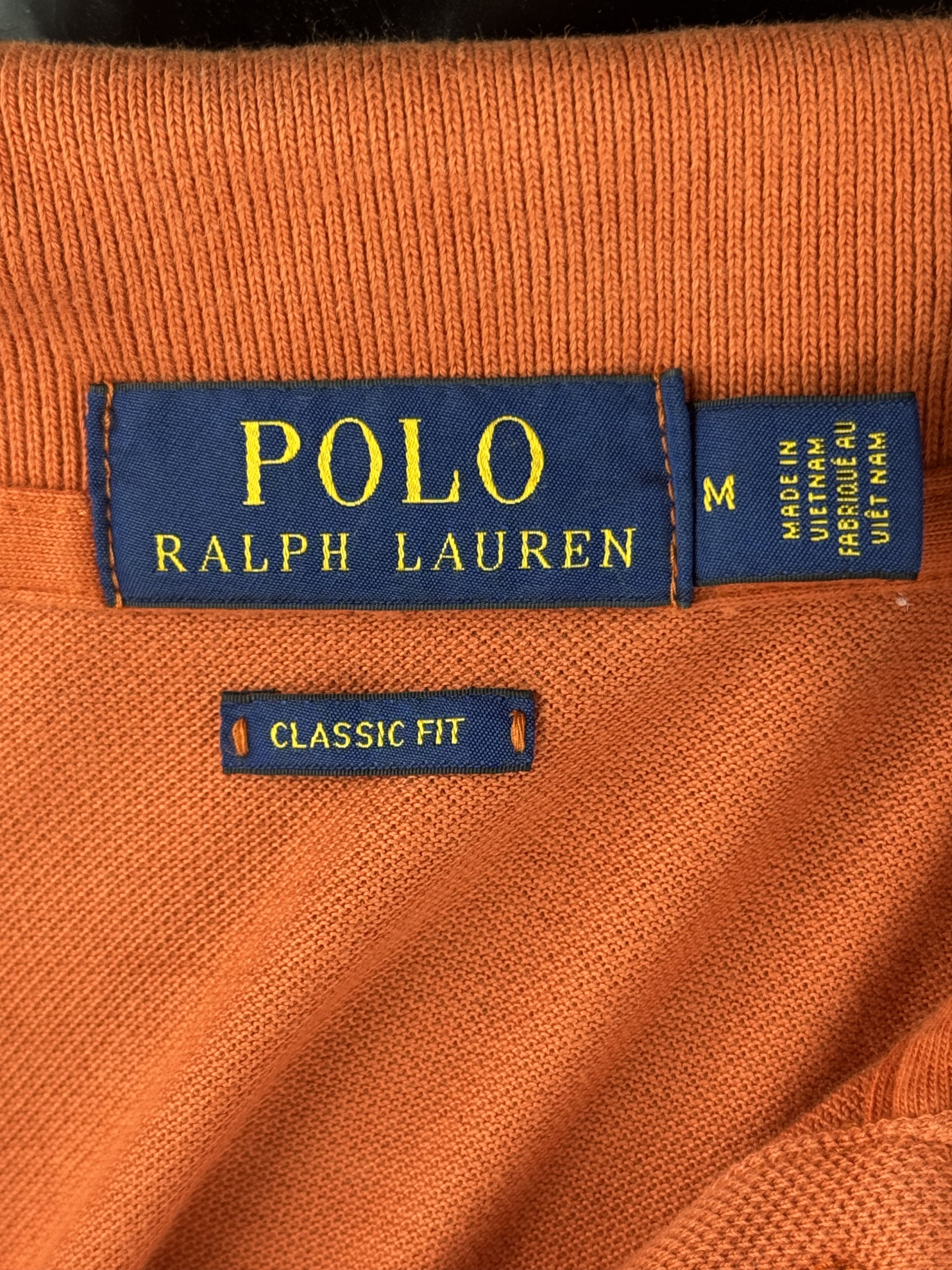 Polo Ralph Lauren VTG Polo Ralph Lauren Orange Mesh Polo Shirt Navy Pony Logo Size US M / EU 48-50 / 2 - 5 Thumbnail