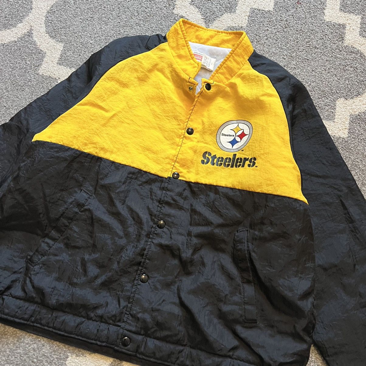 Vintage vintage pittsburgh steelers fiberglasss button up jacket Size US L / EU 52-54 / 3 - 2 Thumbnail