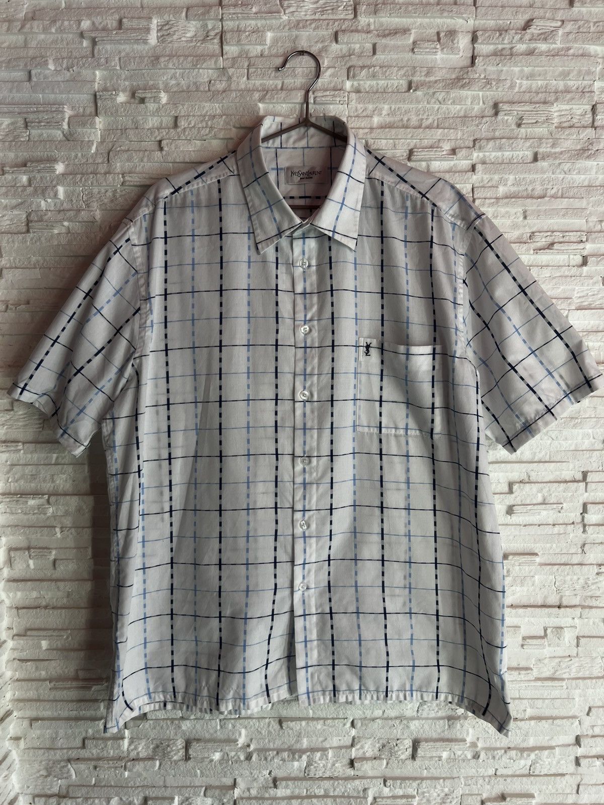 Yves Saint Laurent Yves Saint Laurent Vintage Plaid Shirt – Size XL Size US XL / EU 56 / 4 - 1 Thumbnail