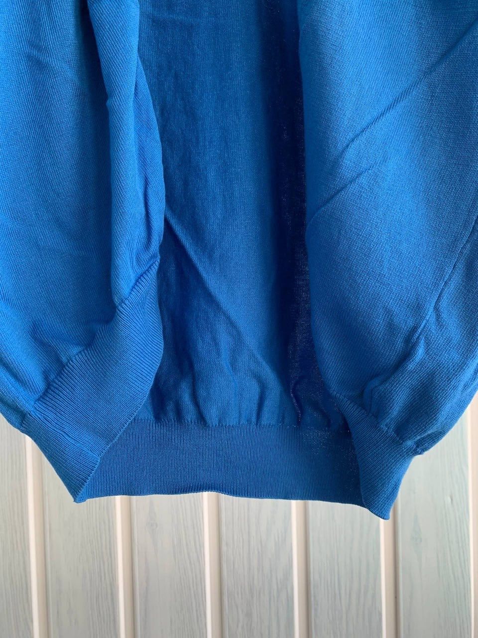 Romeo Gigli Romeo Gigli Man Blue Knit Cotton V-Neck Sleeveless Vest Size US M / EU 48-50 / 2 - 17 Thumbnail