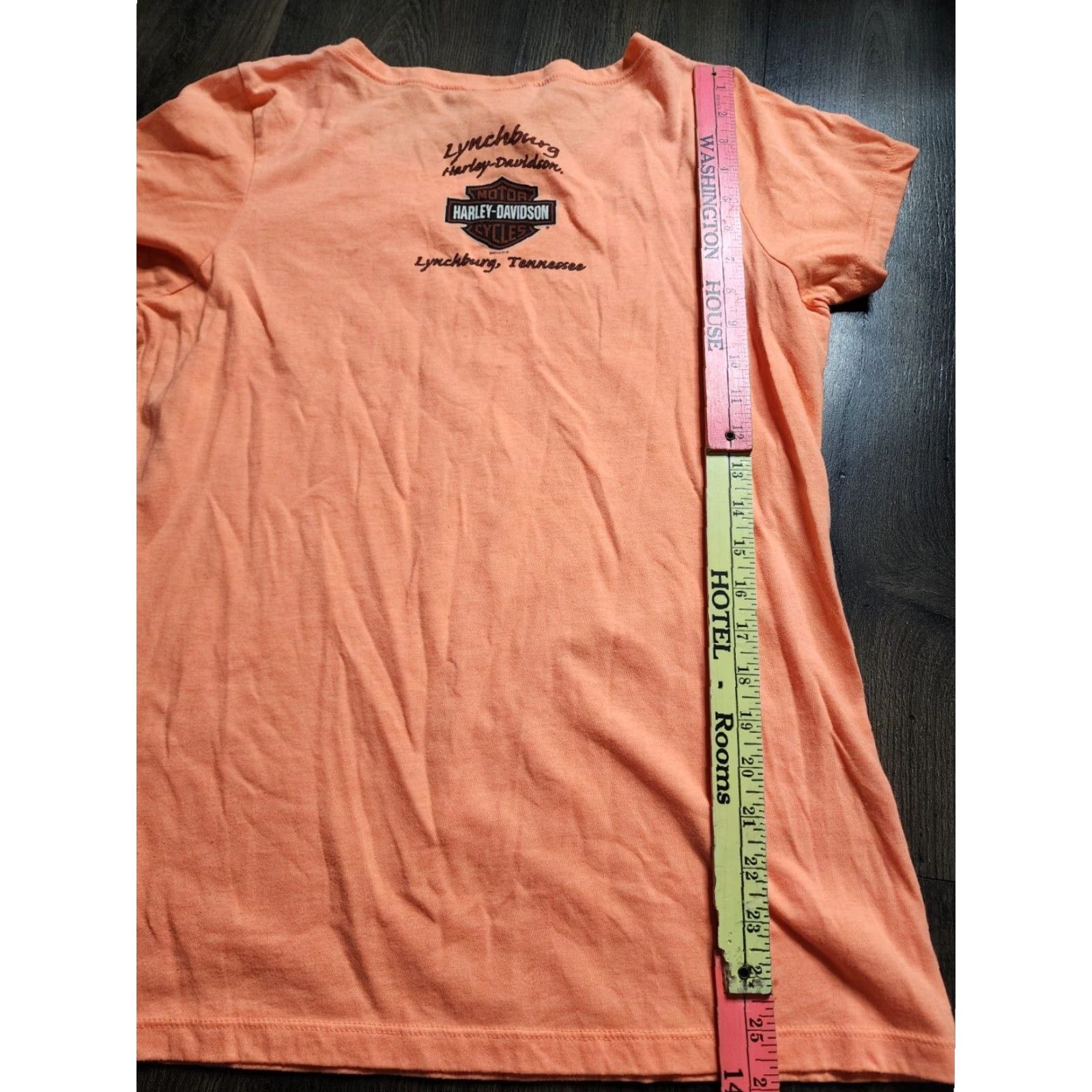 Harley Davidson Harley-Davidson T Shirt Womens XL Orange Lynchburg TN Biker Graphic Tee Size XL / US 12-14 / IT 48-50 - 2 Thumbnail