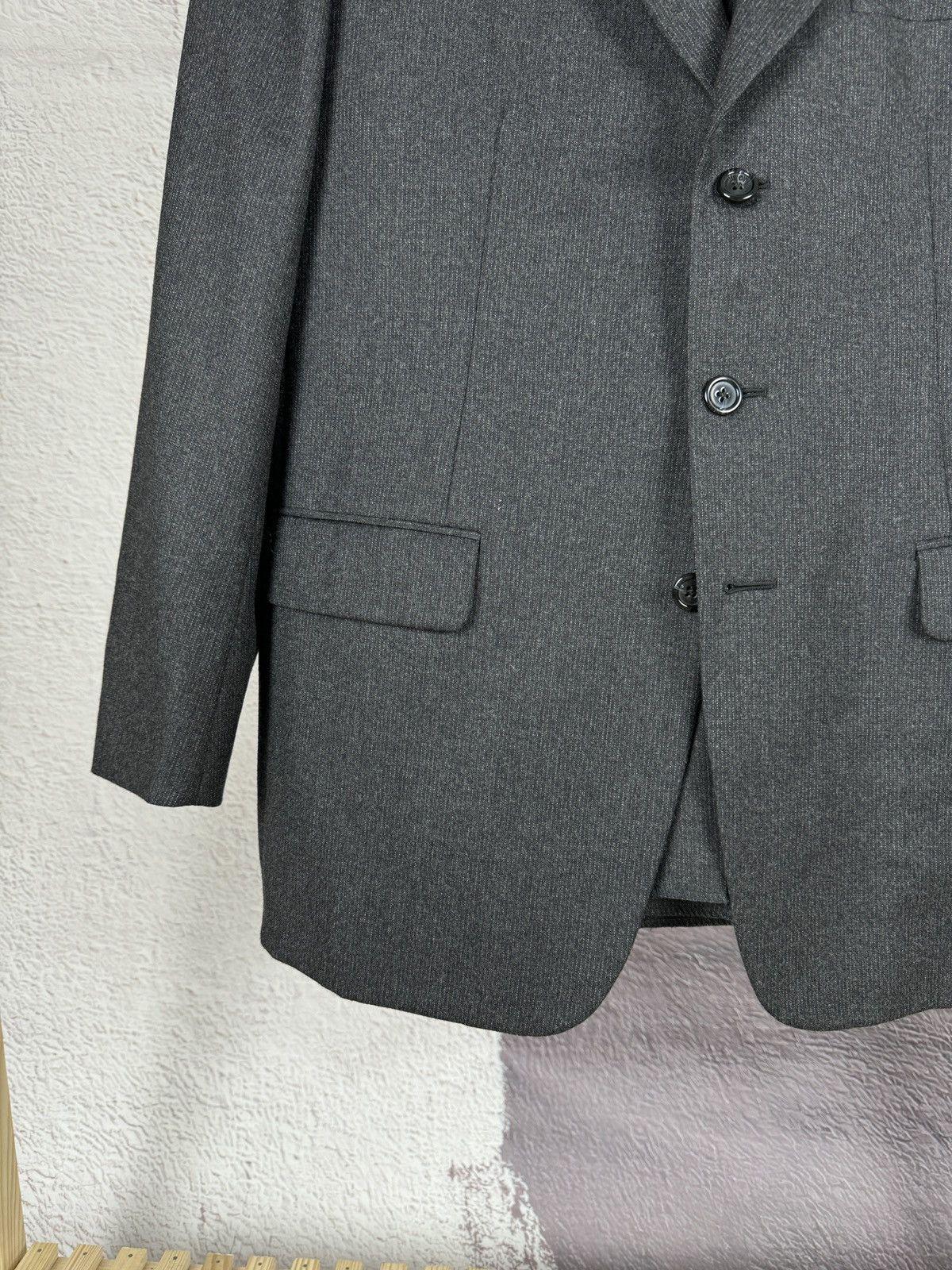 Burberry Burberry’s grey striped 2 pcs pure 110s wool suit 3 button Size 42R - 5 Thumbnail