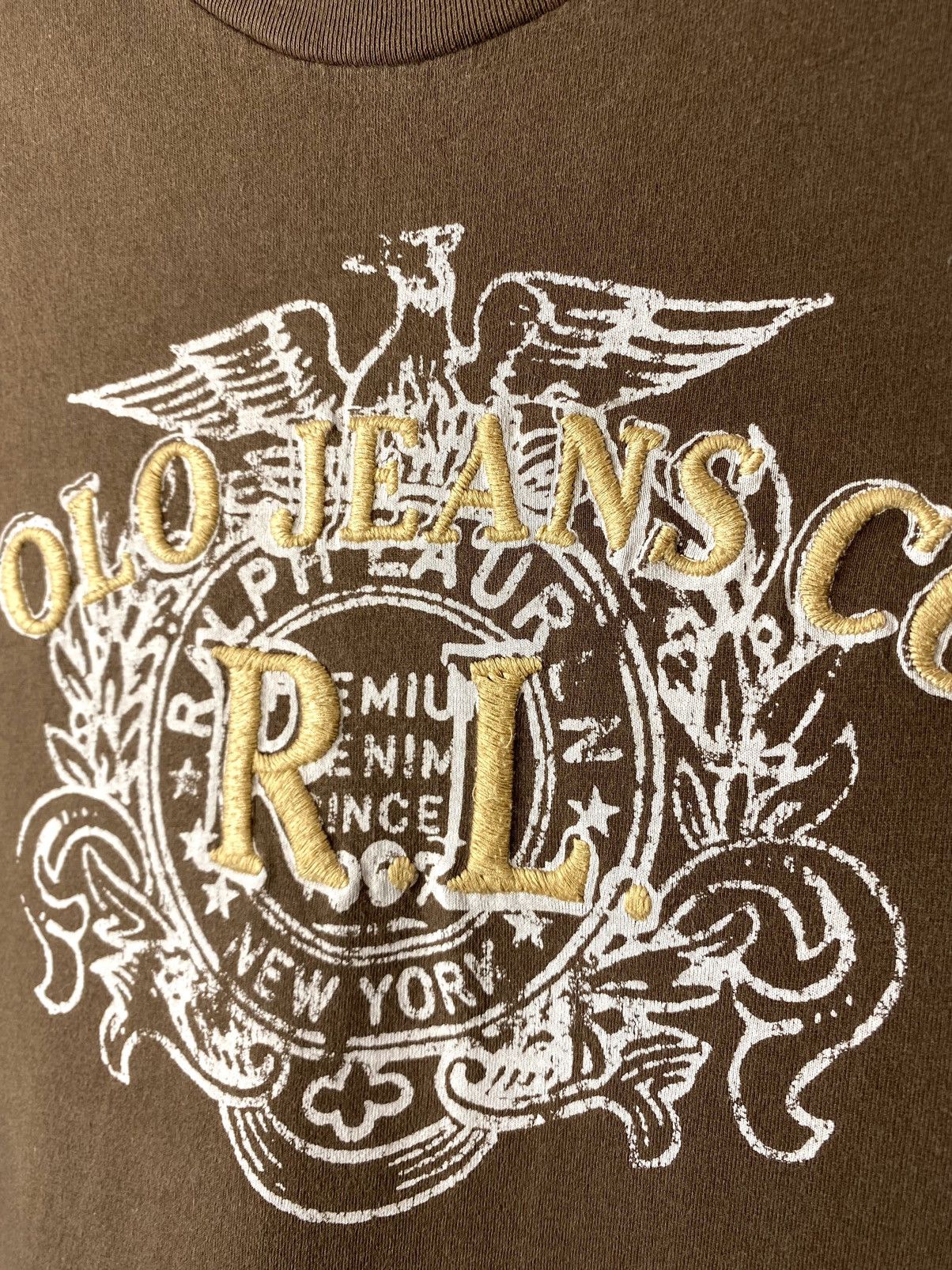 Polo Ralph Lauren 2000’s Vintage Brown Polo Ralph Lauren T Shirt Size US XL / EU 56 / 4 - 3 Thumbnail