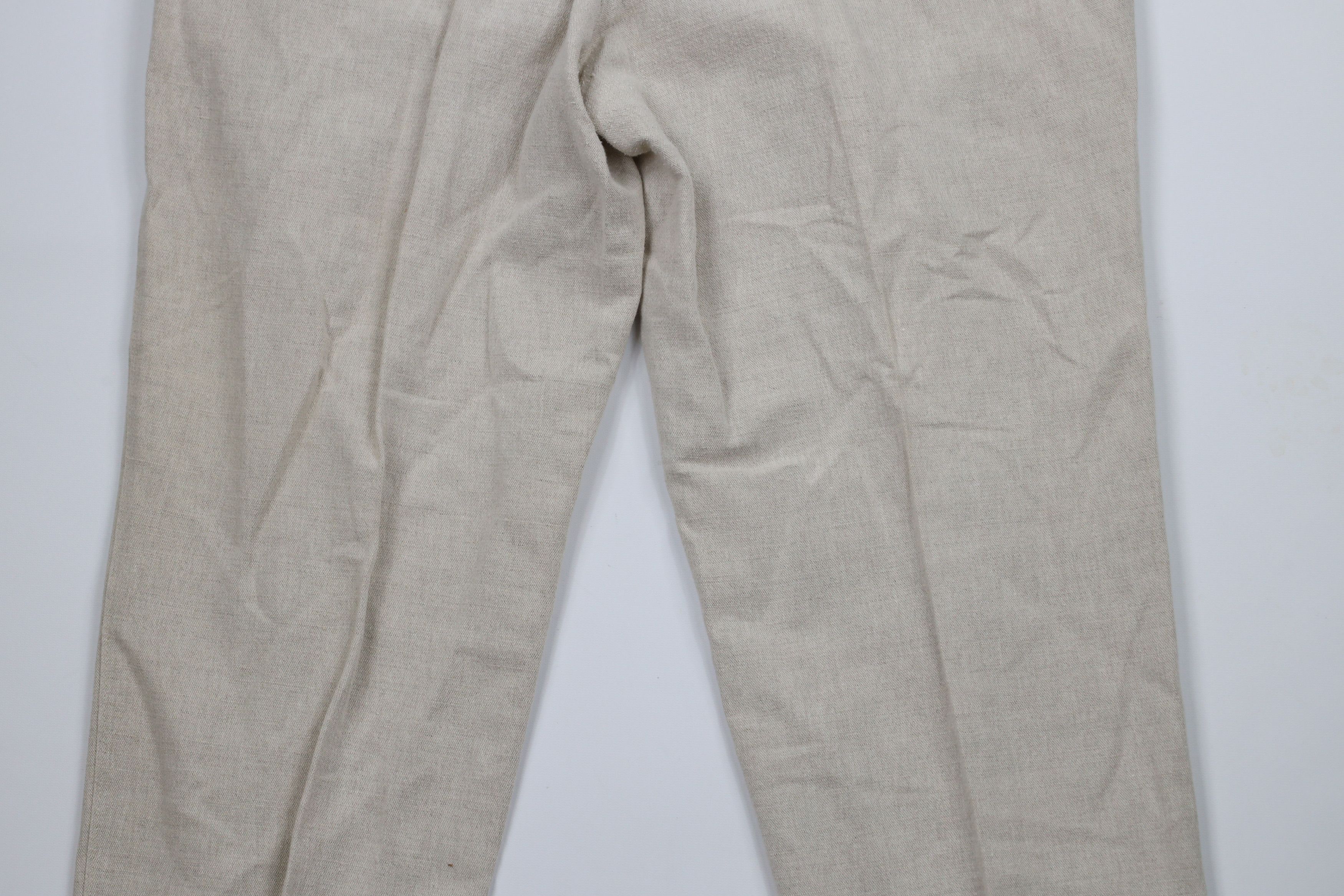 Vintage Vintage 90s Streetwear Cuffed Linen Blend Chino Pants Size US 38 / EU 54 - 11 Thumbnail