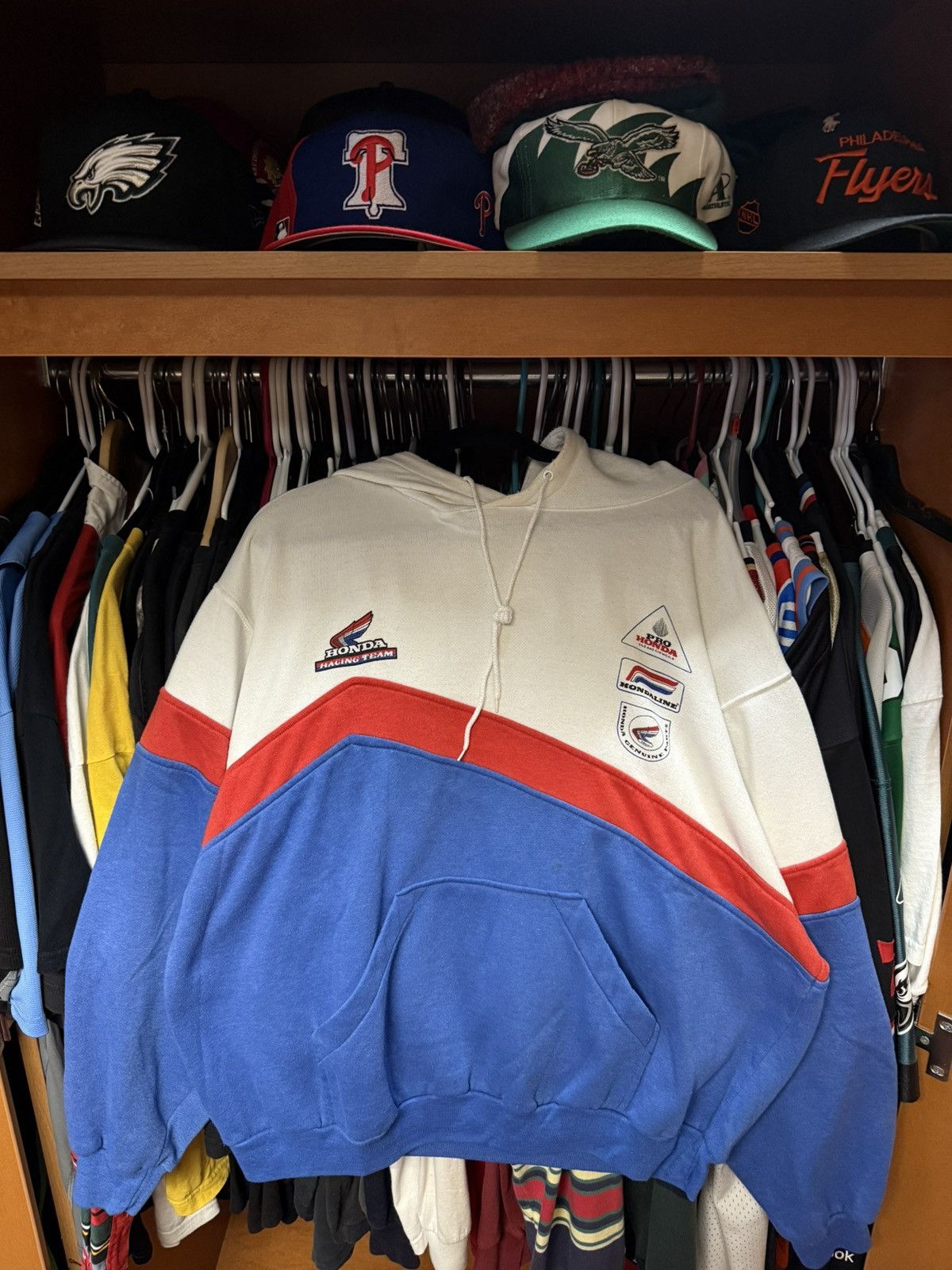 Honda × Vintage Crazy Vintage 80s Honda Racing Team Hoodie Jacket Size US XL / EU 56 / 4 - 3 Thumbnail