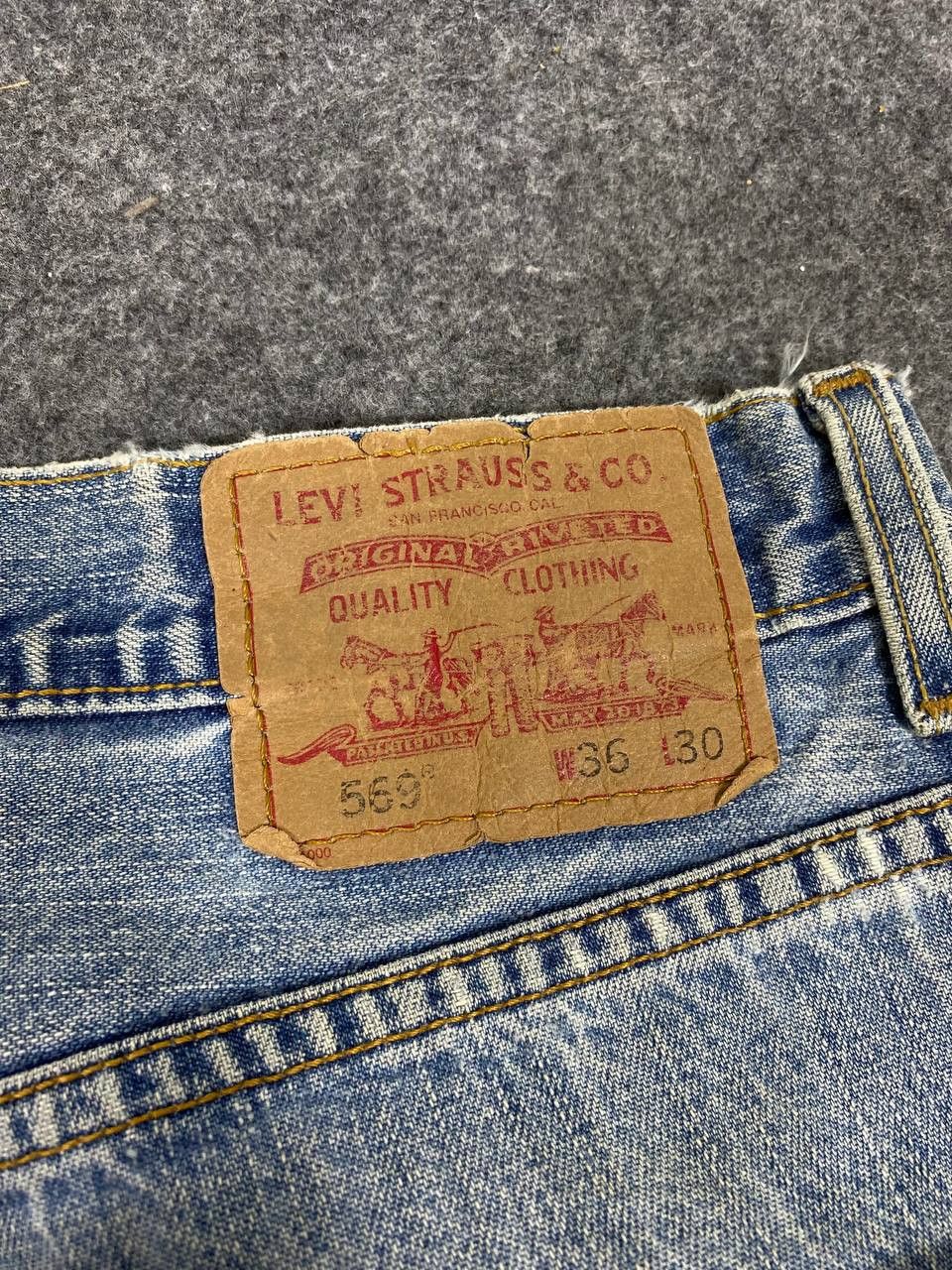 Levi's vintage levis 569 loose straight baggy distrssed denim Size US 38 / EU 54 - 5 Thumbnail
