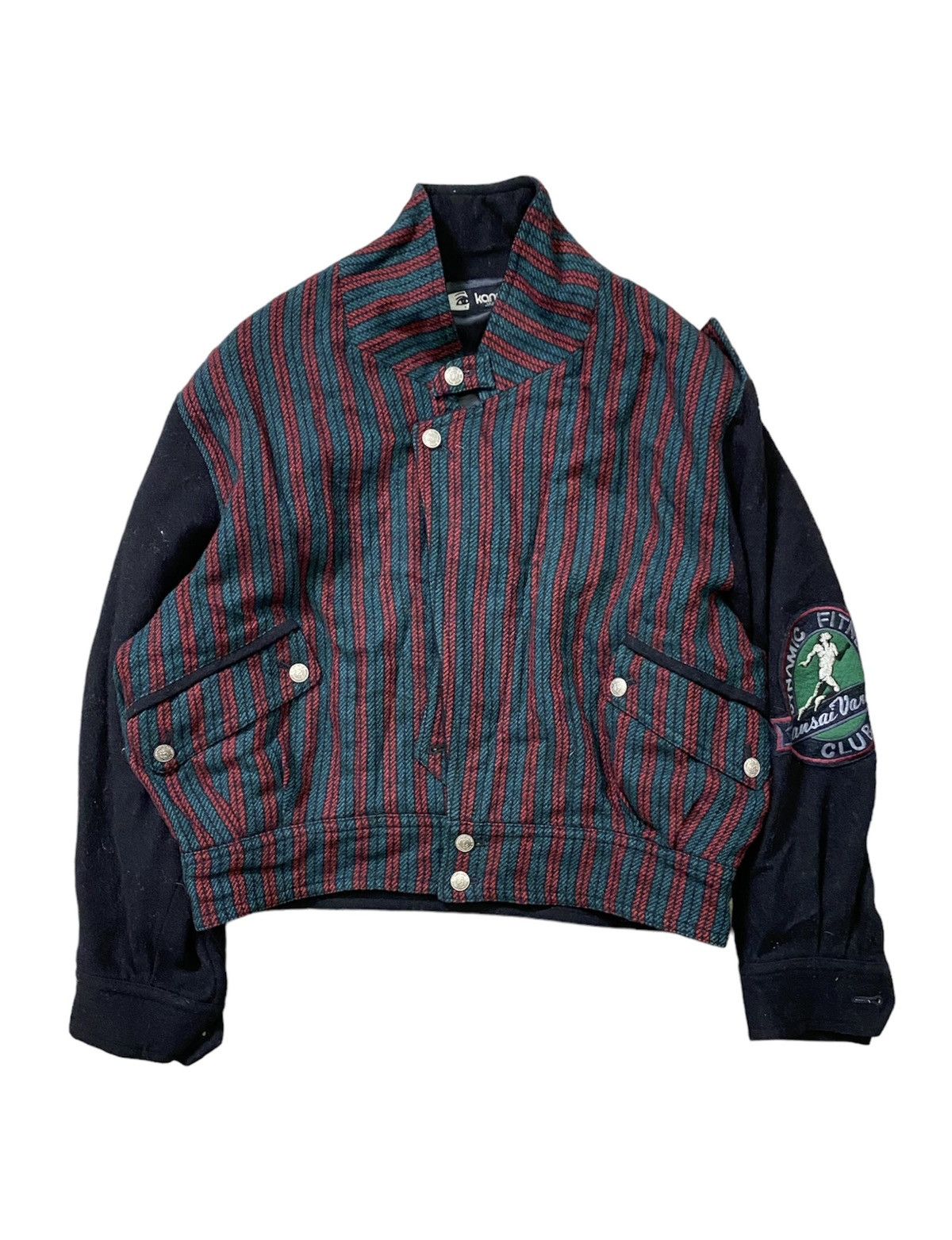 Kansai Yamamoto 70's KANSAI EYE Dynamic Fitness Club wool Varsity Jacket Size US S / EU 44-46 / 1 - 1 Thumbnail