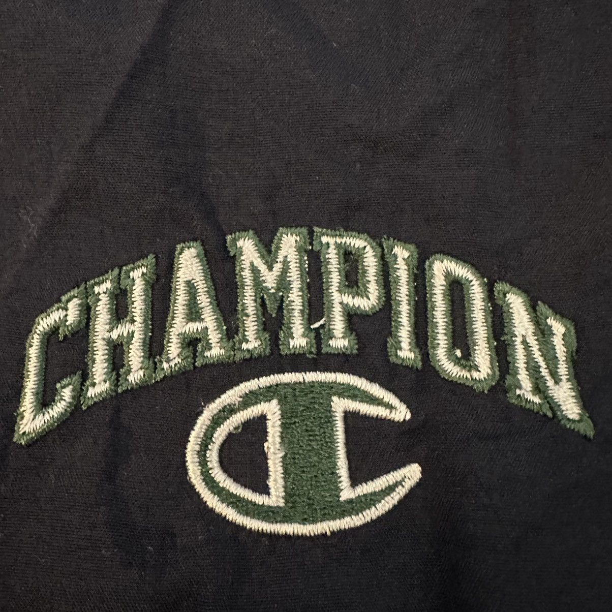 Champion × Vintage Vintage Champion Swim Shorts Navy Green Nylon 6” Mesh Lined Size US 29 - 3 Thumbnail