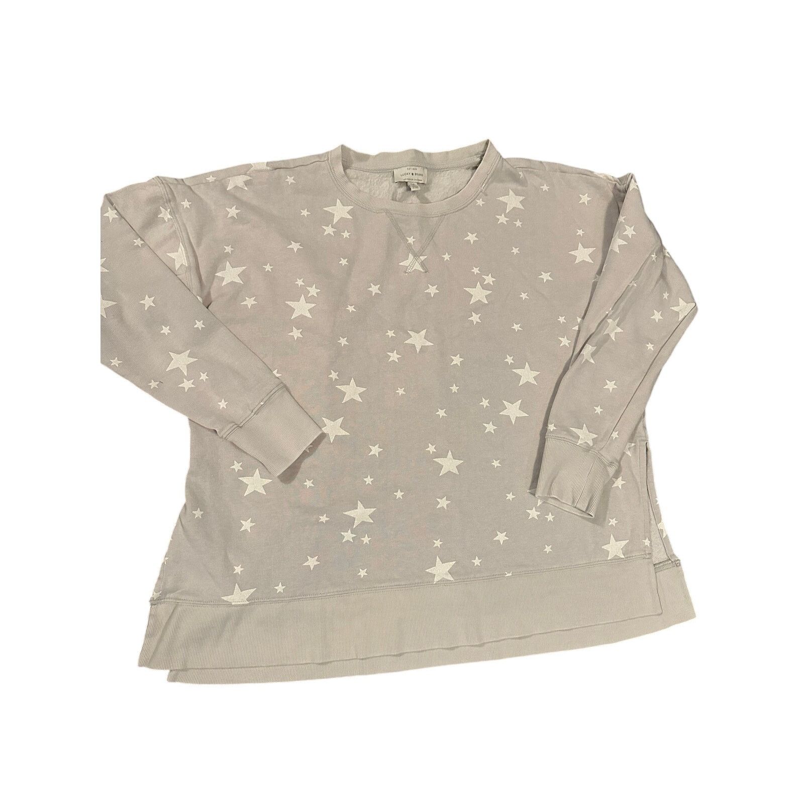 Lucky Brand Lucky Brand graphic crewneck star sweatshirt slit side small Size S / US 4 / IT 40 - 1 Thumbnail