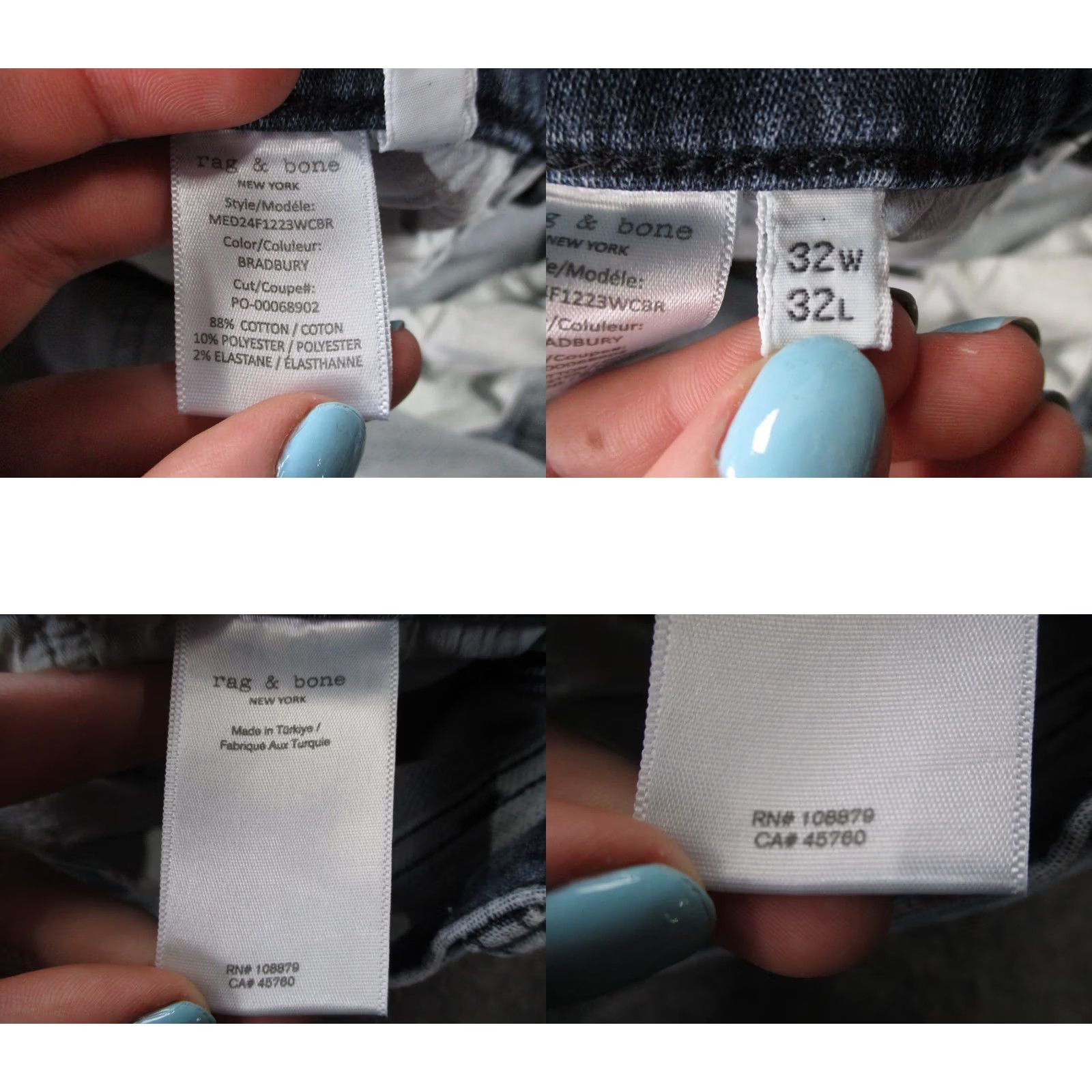 Rag & Bone rag & bone Jeans Mens 32 X 32 Blue Denim Straight Casual Jeans Size US 30 / EU 46 - 8 Thumbnail