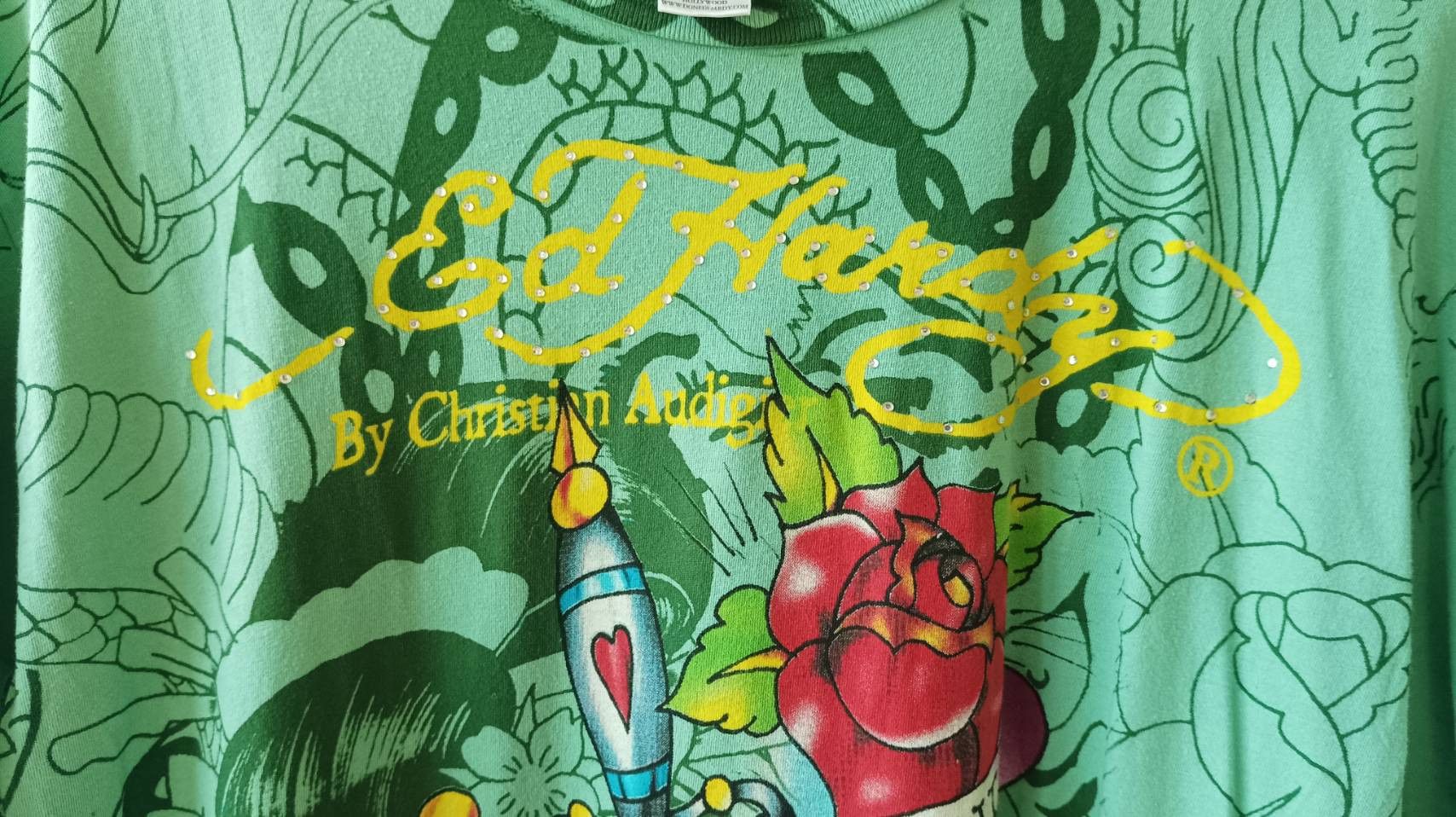 Ed Hardy Vintage Ed Hardy x Christian Audigier Fashion Skulls T-shirt Size US L / EU 52-54 / 3 - 5 Thumbnail