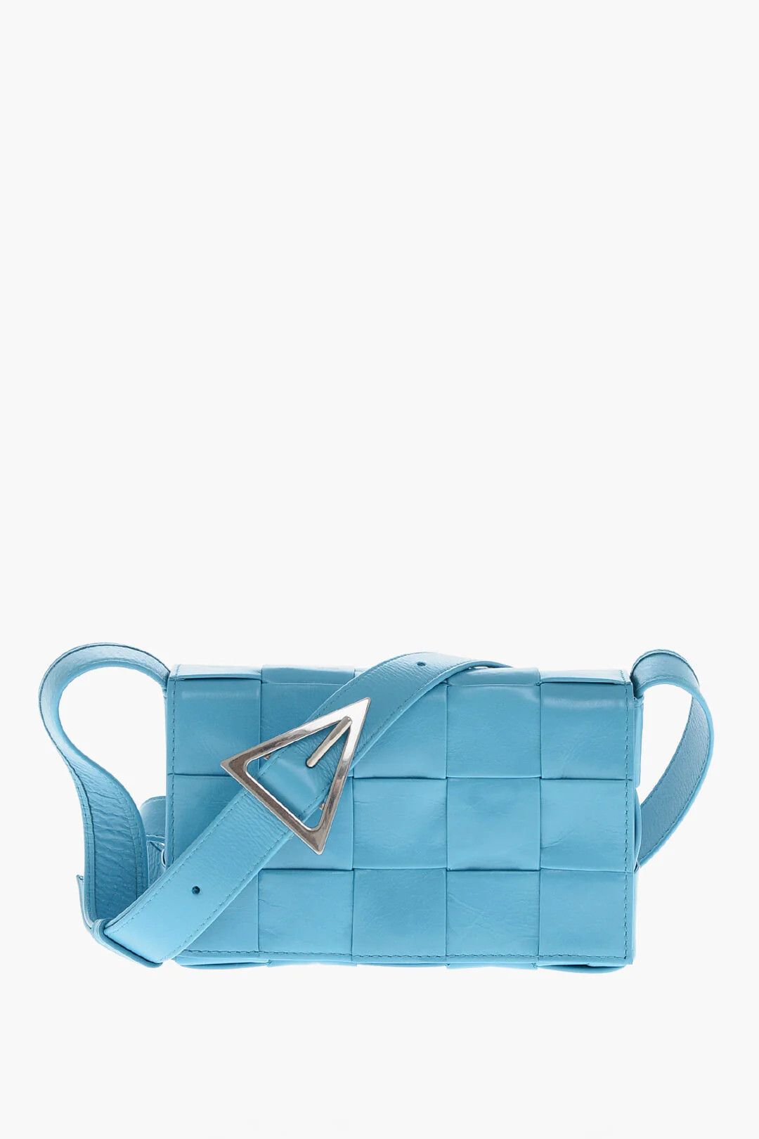 Bottega Veneta og1mm0426 Size: OS / Woven Leather Shoulder Bag in Blue Size ONE SIZE - 1 Thumbnail