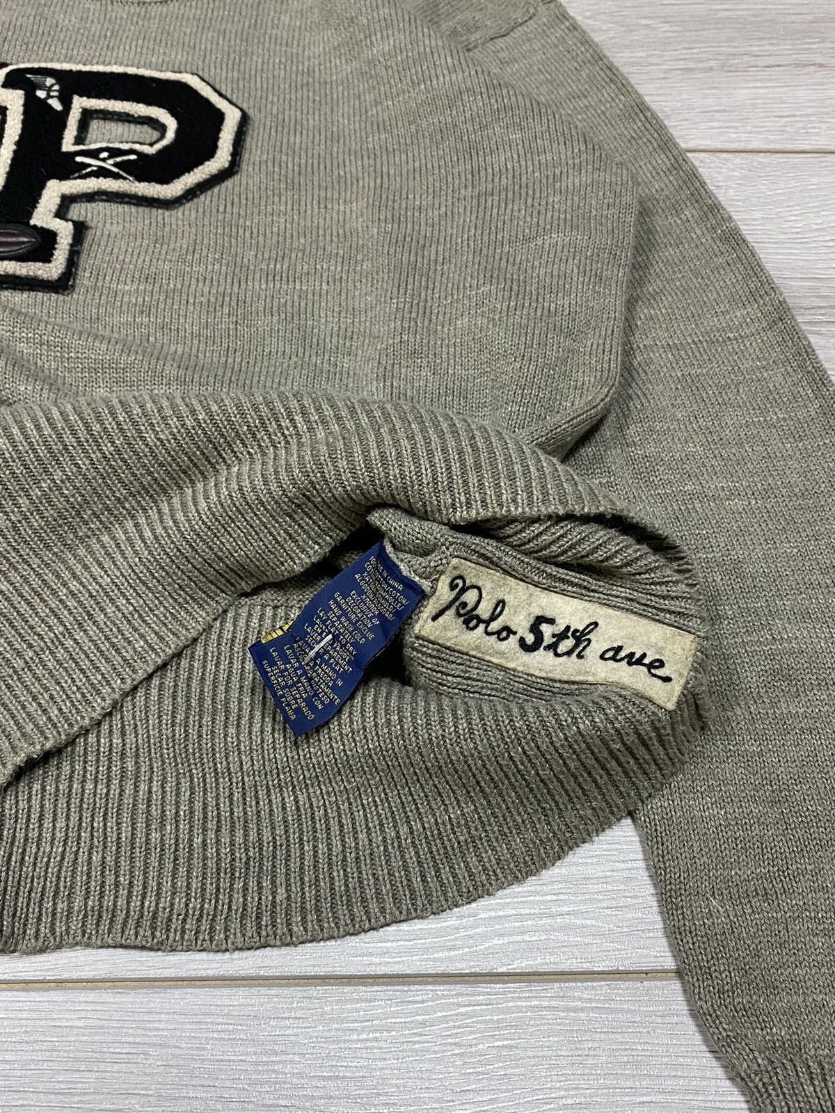 Vintage POLO 🏈 Ralph Lauren big P logo vintage knitted sweater Size US M / EU 48-50 / 2 - 7 Thumbnail