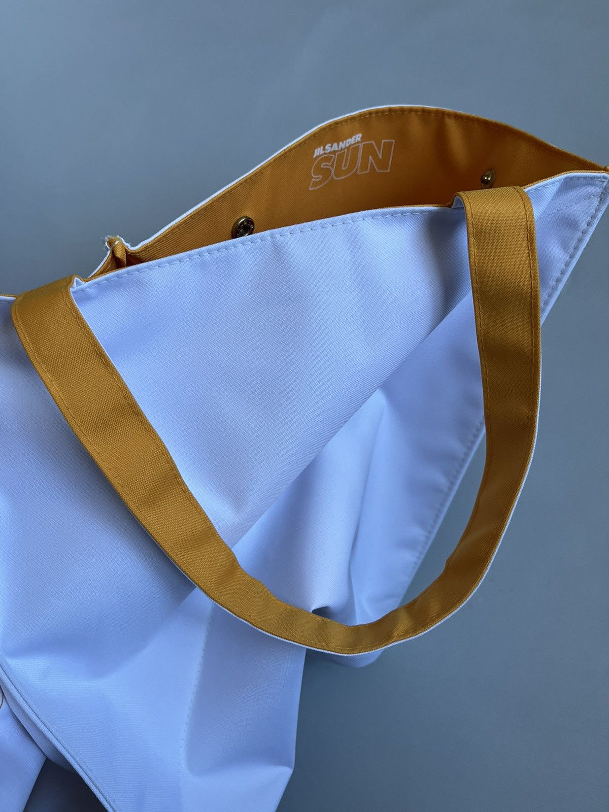 Jil Sander Vintage Jil Sander Sun Two Sided Orange White Tote Bag Size ONE SIZE - 9 Thumbnail