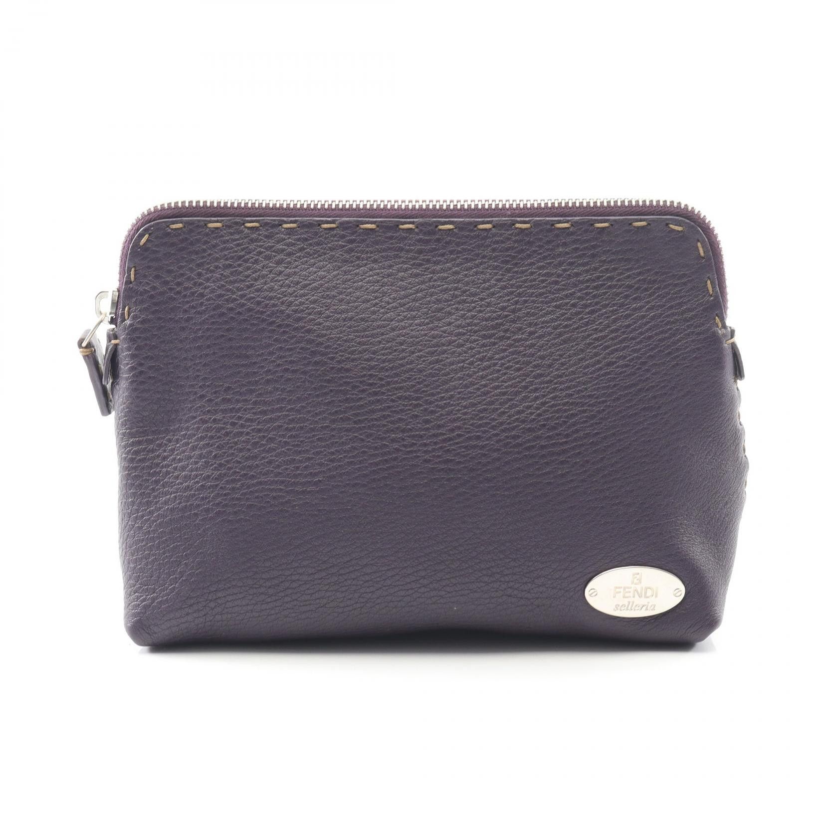 Fendi Fendi Fendi Selleria Leather Pouch Leather Vanity Bag 8N0037 DUTY FREE for USA Size ONE SIZE - 1 Thumbnail