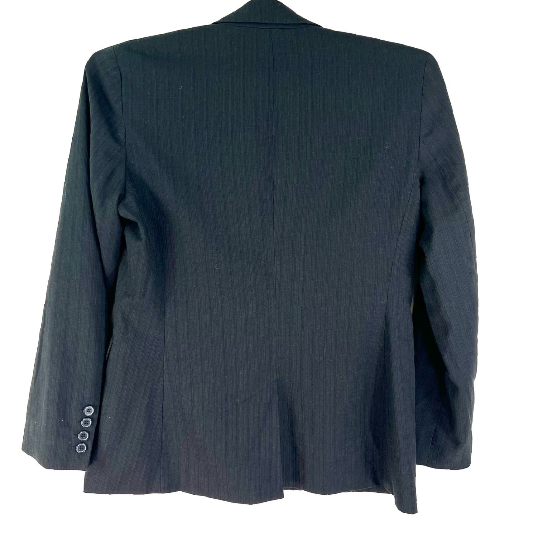 Vintage New York & CO Womens Blazer Jacket Black SZ 12 Stretch Notch Lapel One Button Size XL / US 12-14 / IT 48-50 - 7 Thumbnail
