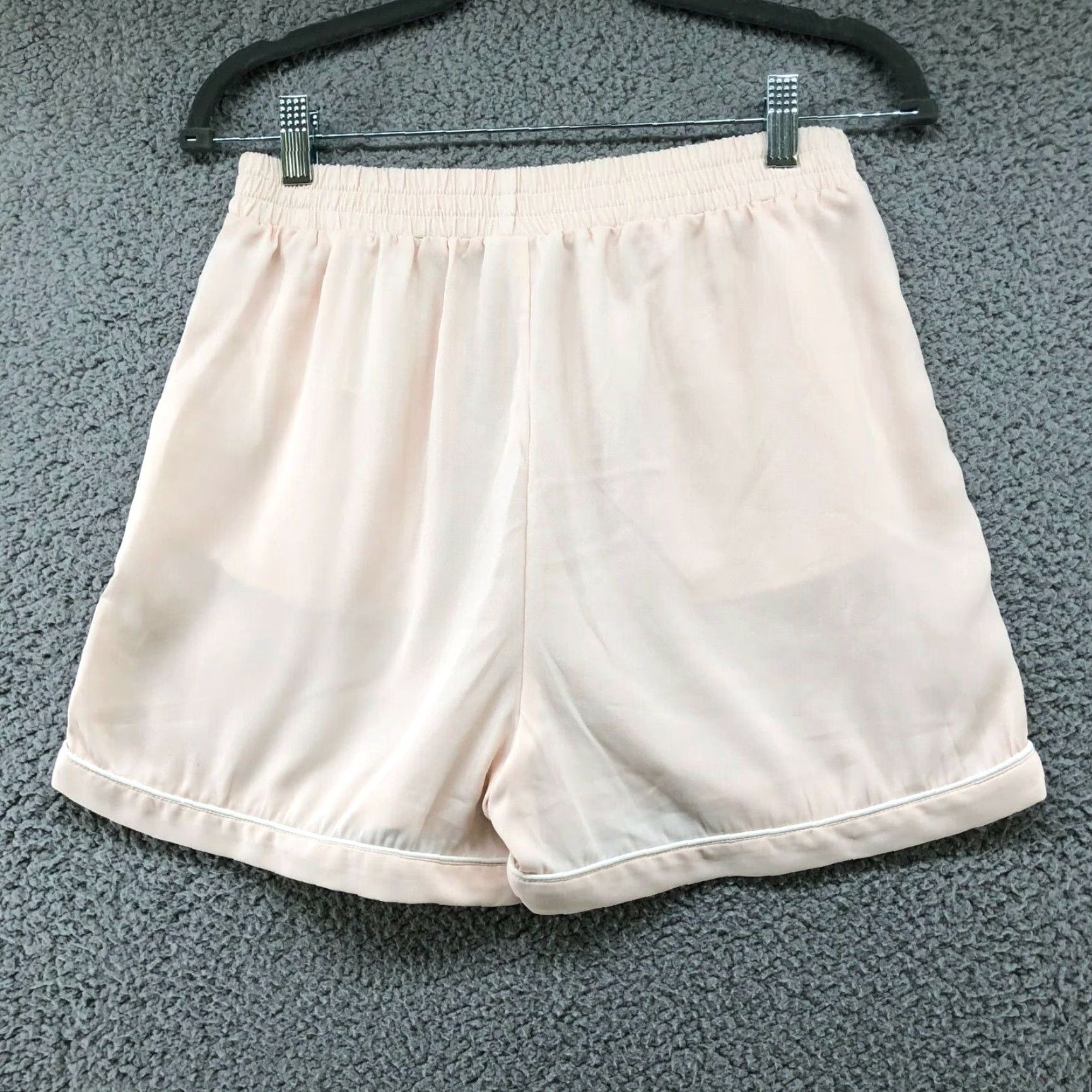 Asos ASOS High Rise Chiffon Shorts Womens M Blush Pink Pull On Casual Elastic Waist Beach Running & Jogging Walking Shirt? Size 32" / US 10 / IT 46 - 2 Thumbnail