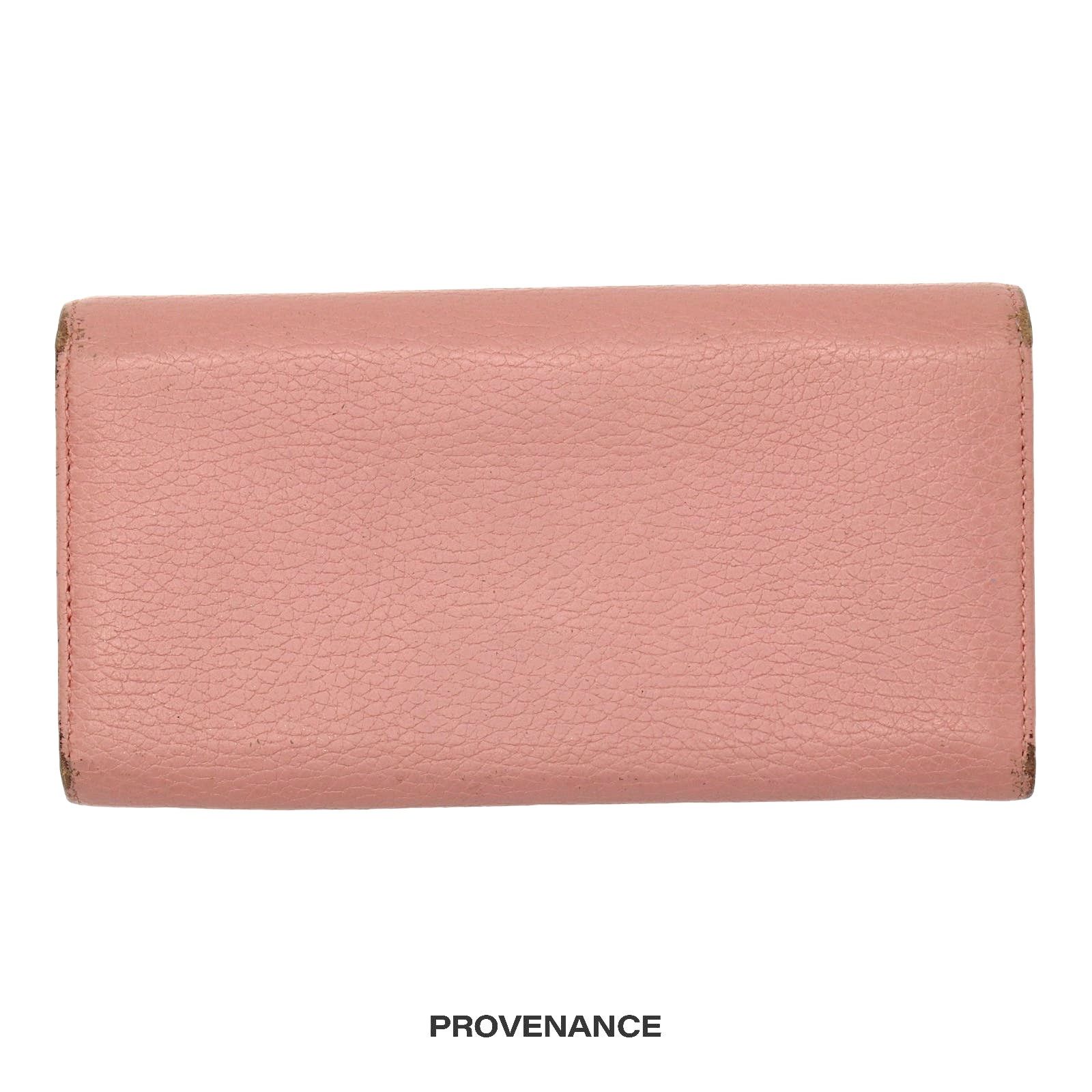 Gucci 🔴 Gucci "Made in Italy" Long Wallet - Powder Pink Leather Size ONE SIZE - 2 Thumbnail